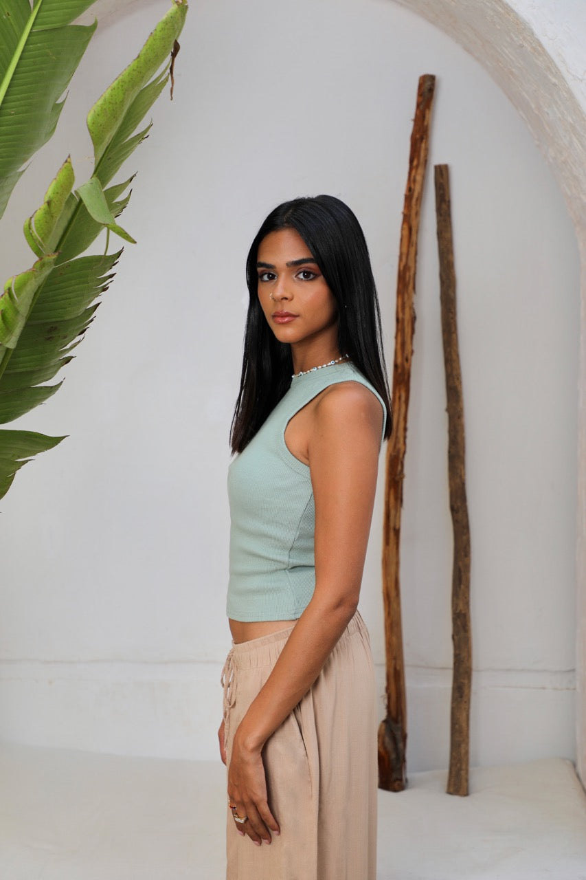 DÉBARDEUR LONGUEUR - Sauge