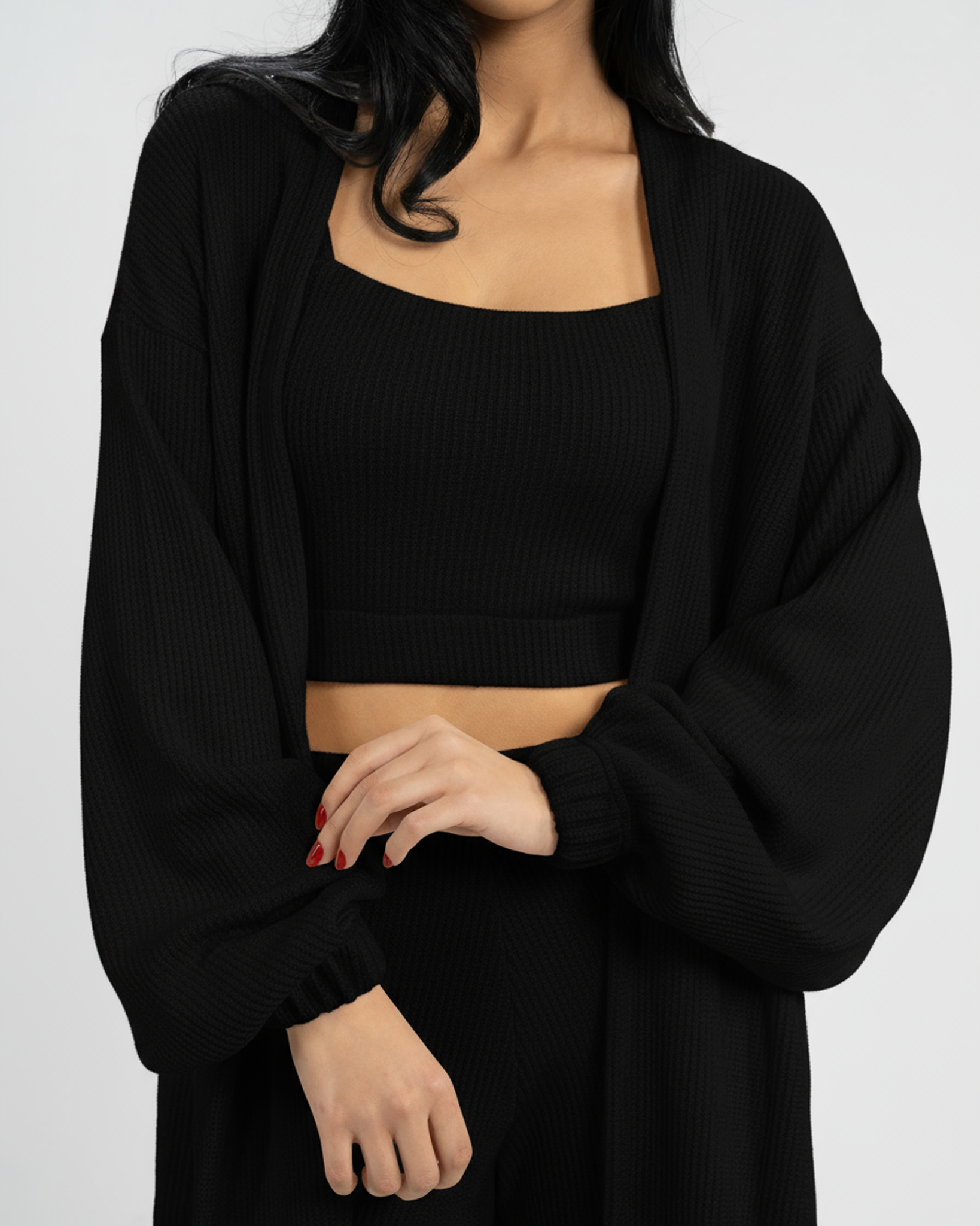 BLACK OFF-DUTY 3 PIECE LOUNGE SET