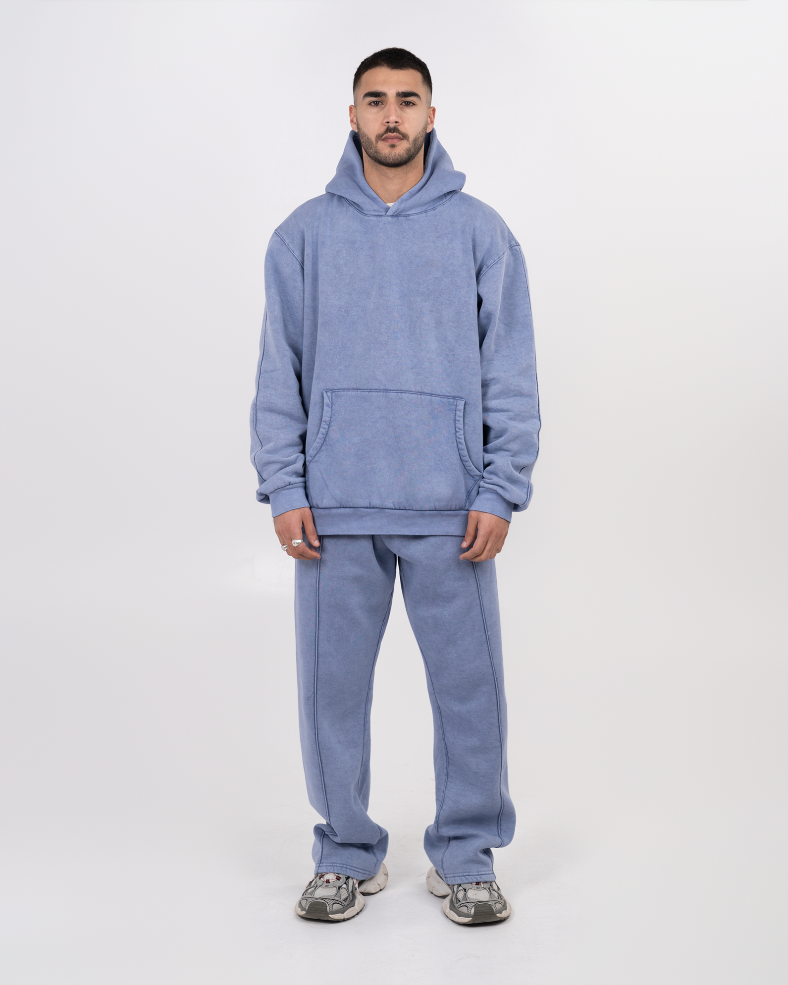 STITCHED BLUE JEANS SWEATPANTS