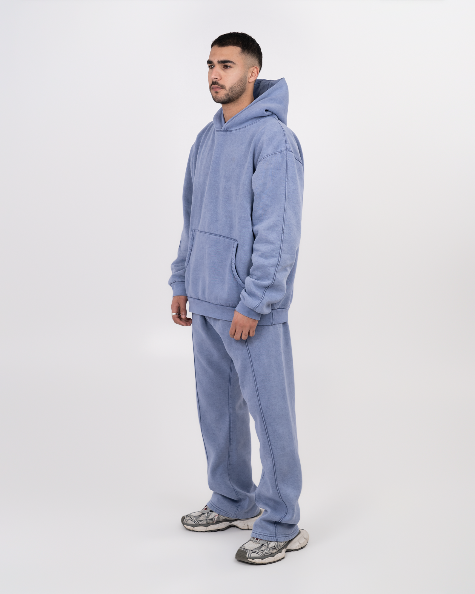 STITCHED BLUE JEANS SWEATPANTS