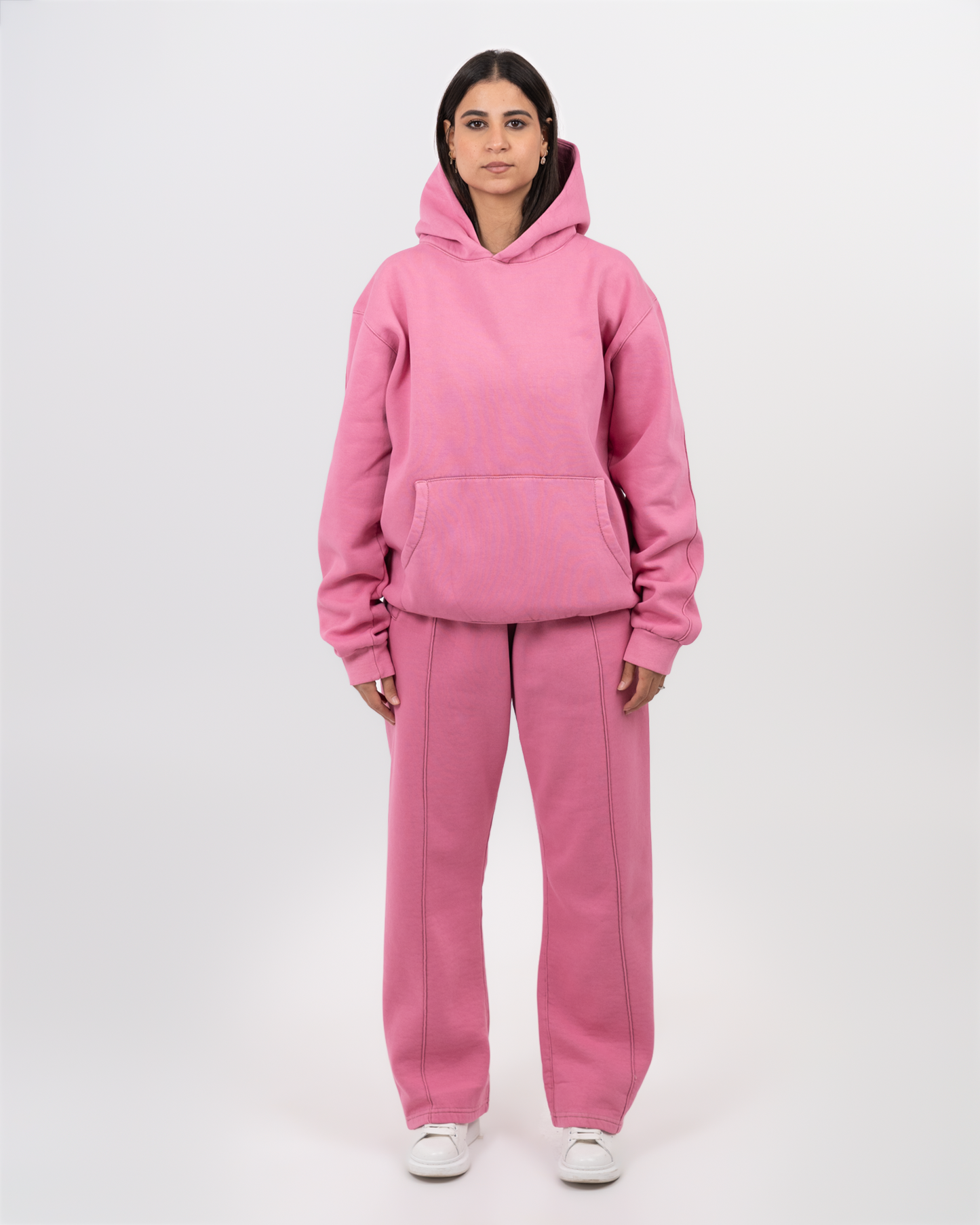 STITCHED PINK HOODIE