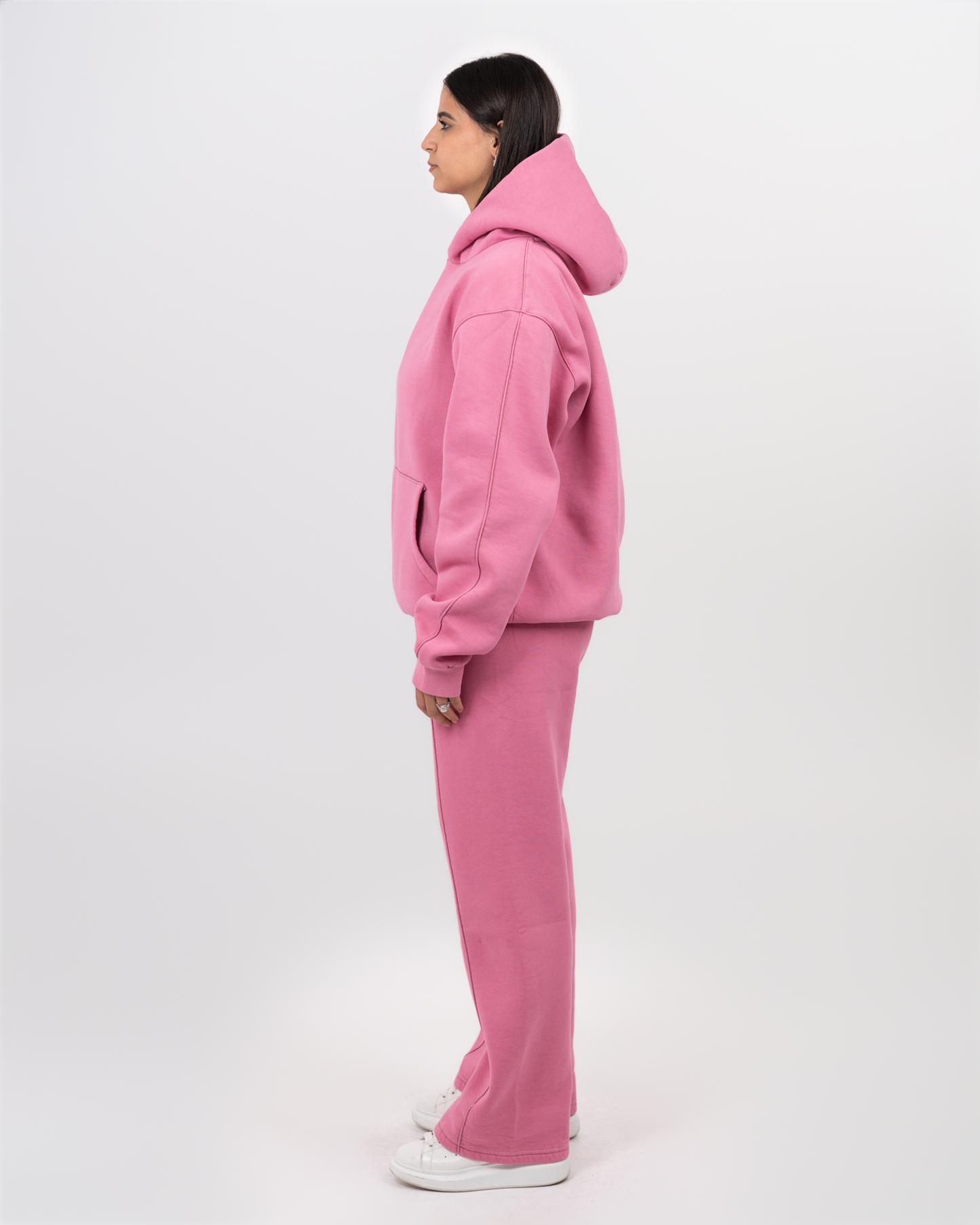 STITCHED PINK HOODIE