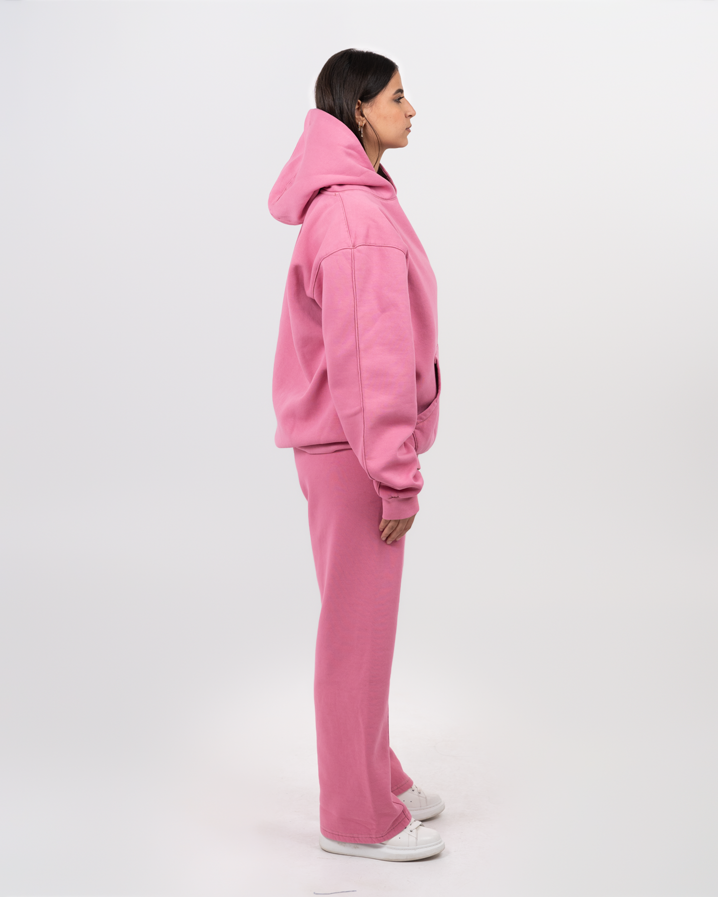 STITCHED PINK HOODIE