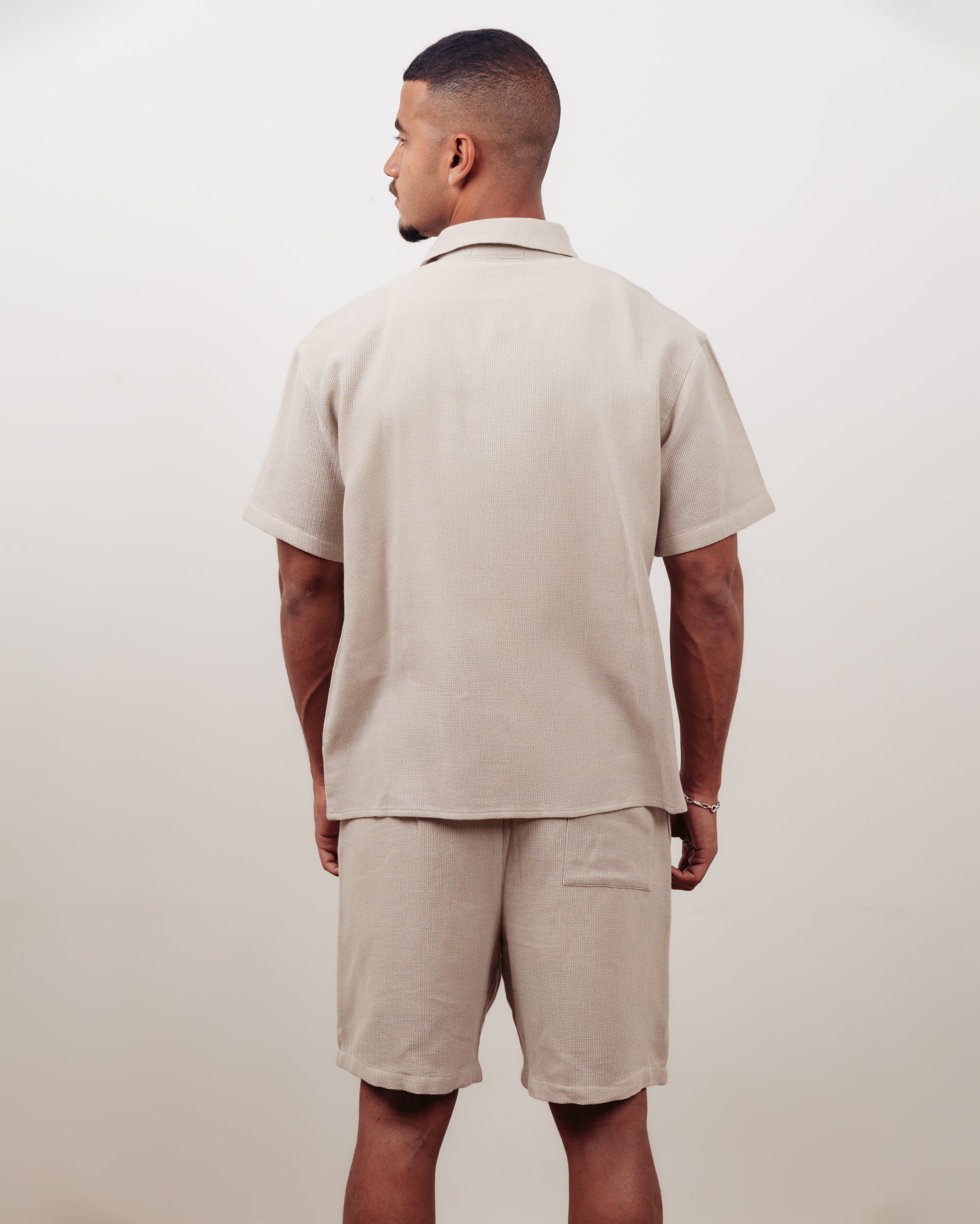 SANDBEIGE KNITTED SHORTS- MEN