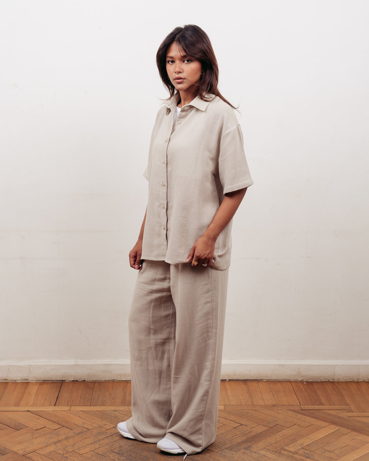SANDBEIGE KNITTED PANTS- WOMENS