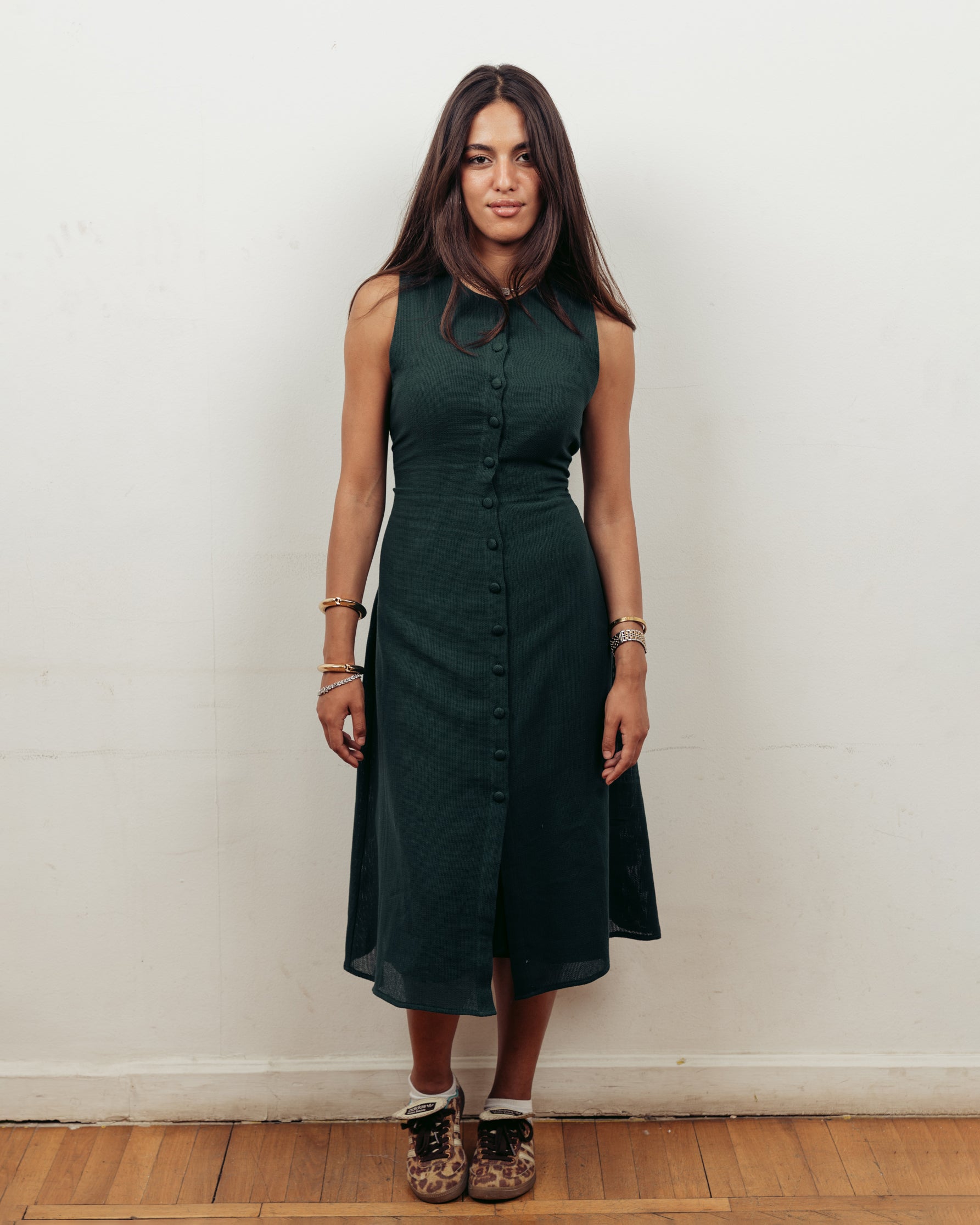 FOREST GREEN KNITTED DRESS