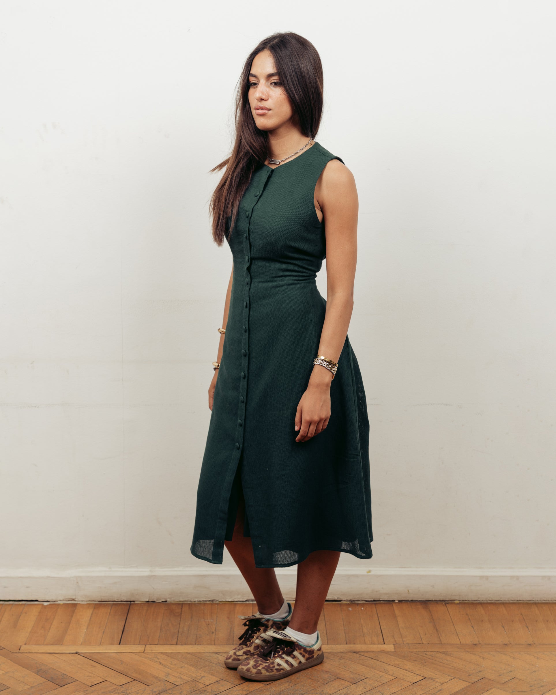FOREST GREEN KNITTED DRESS