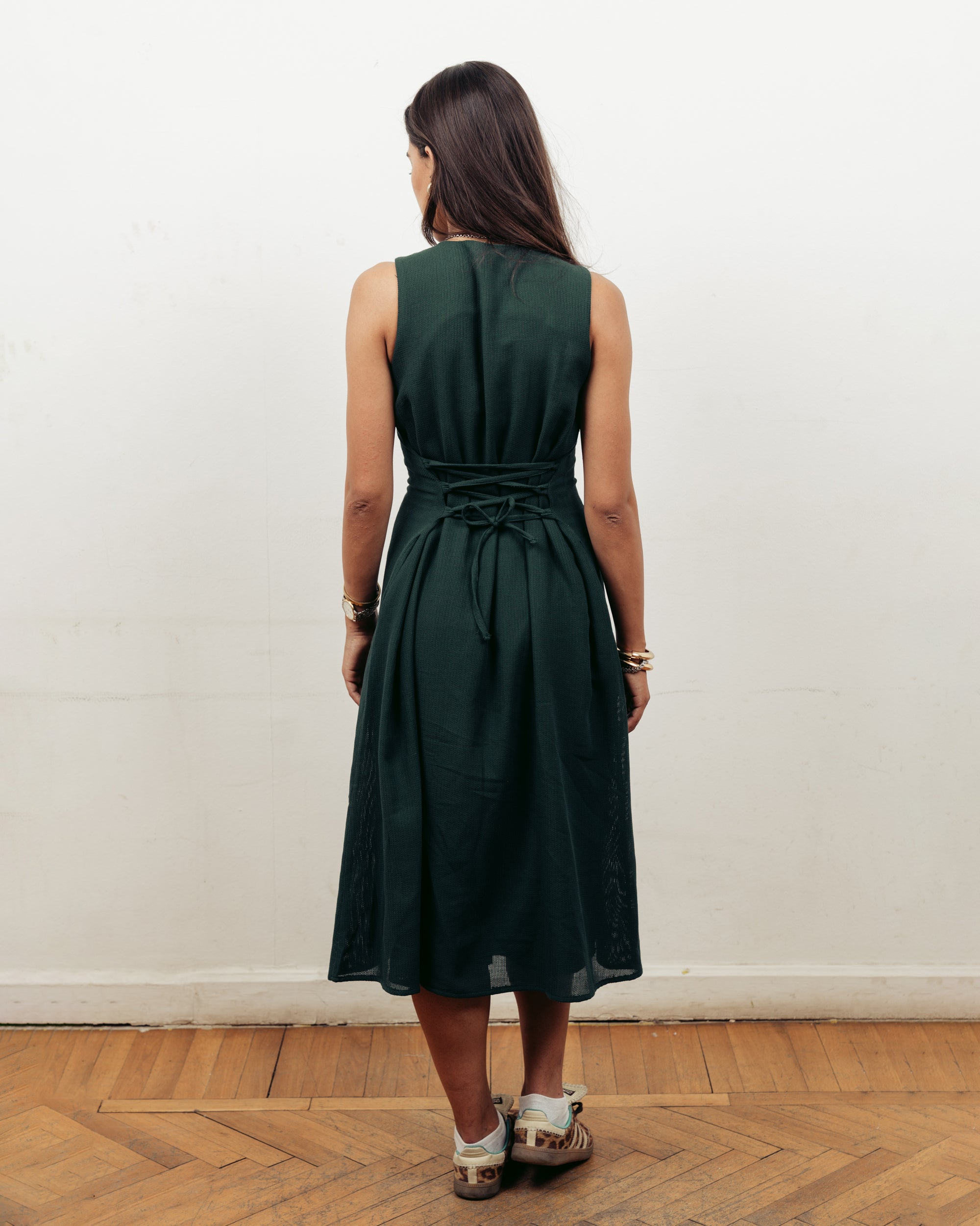 FOREST GREEN KNITTED DRESS