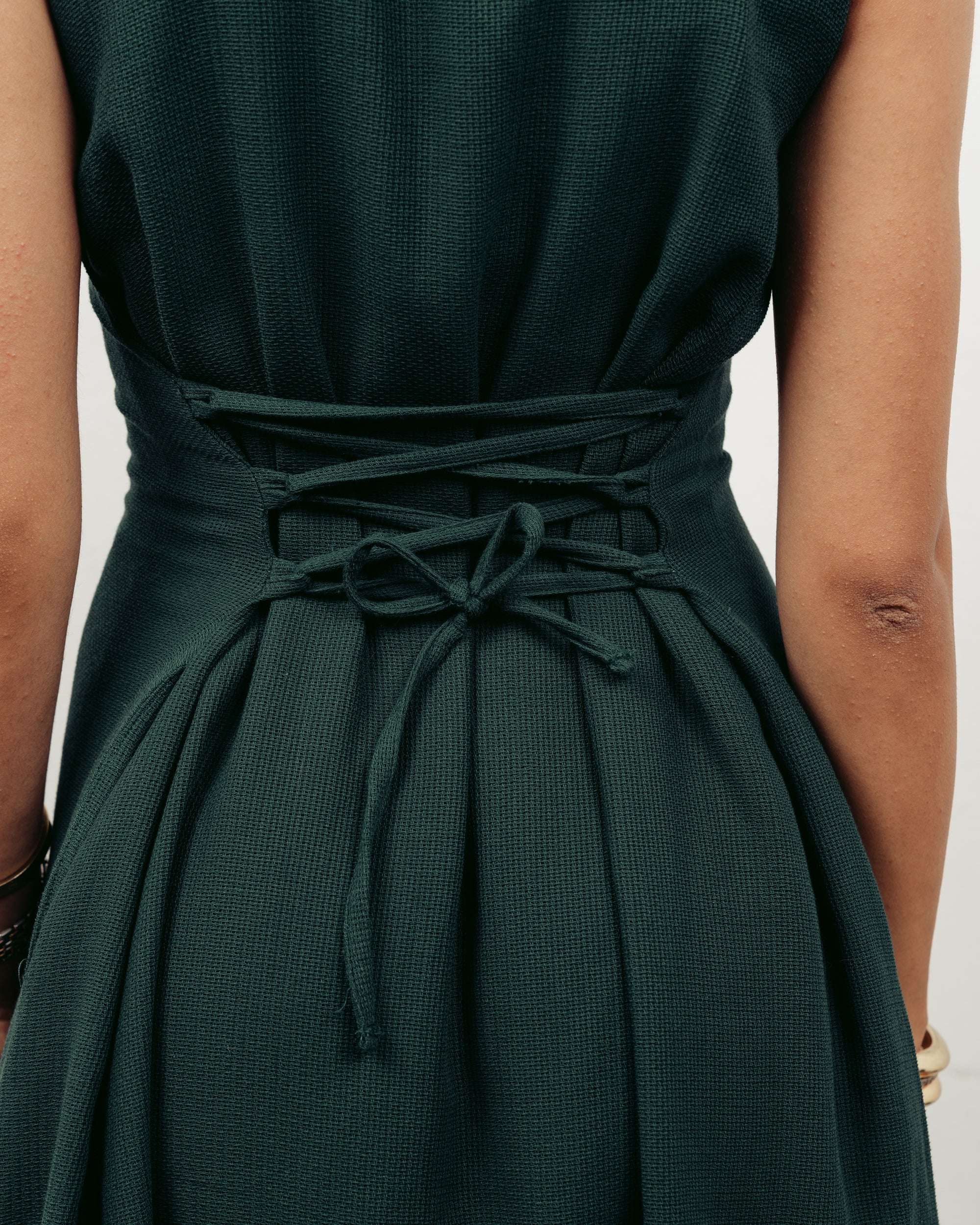 FOREST GREEN KNITTED DRESS