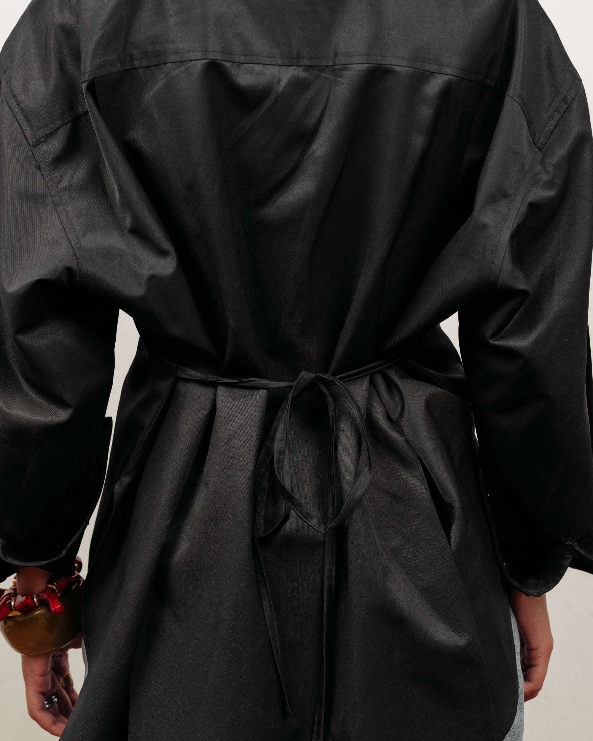 BLACK OVERSIZED POPLIN SHIRT
