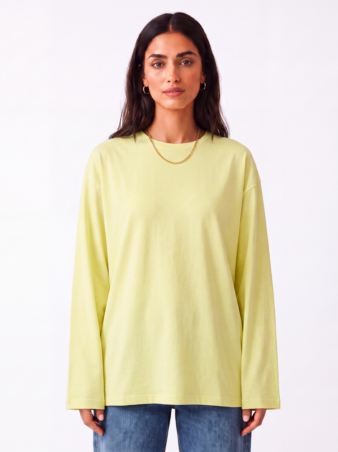 BASIC LONG SLEEVE SHIRT - BUTTER YELLOW