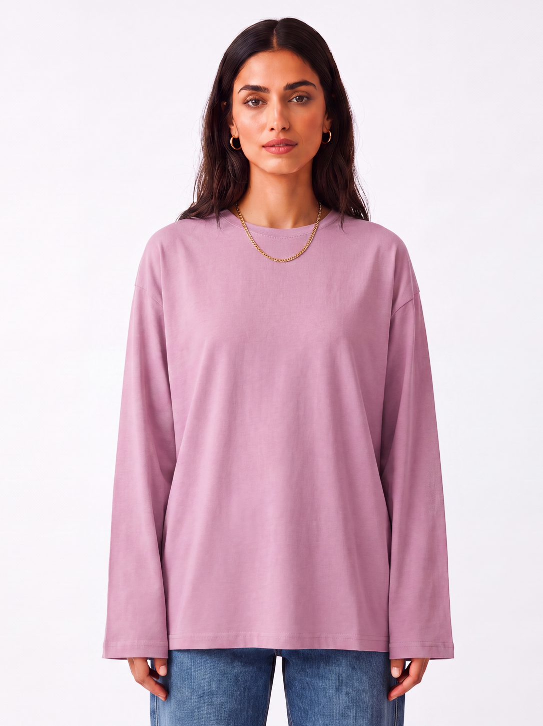 BASIC LONG SLEEVE SHIRT - LAVENDER