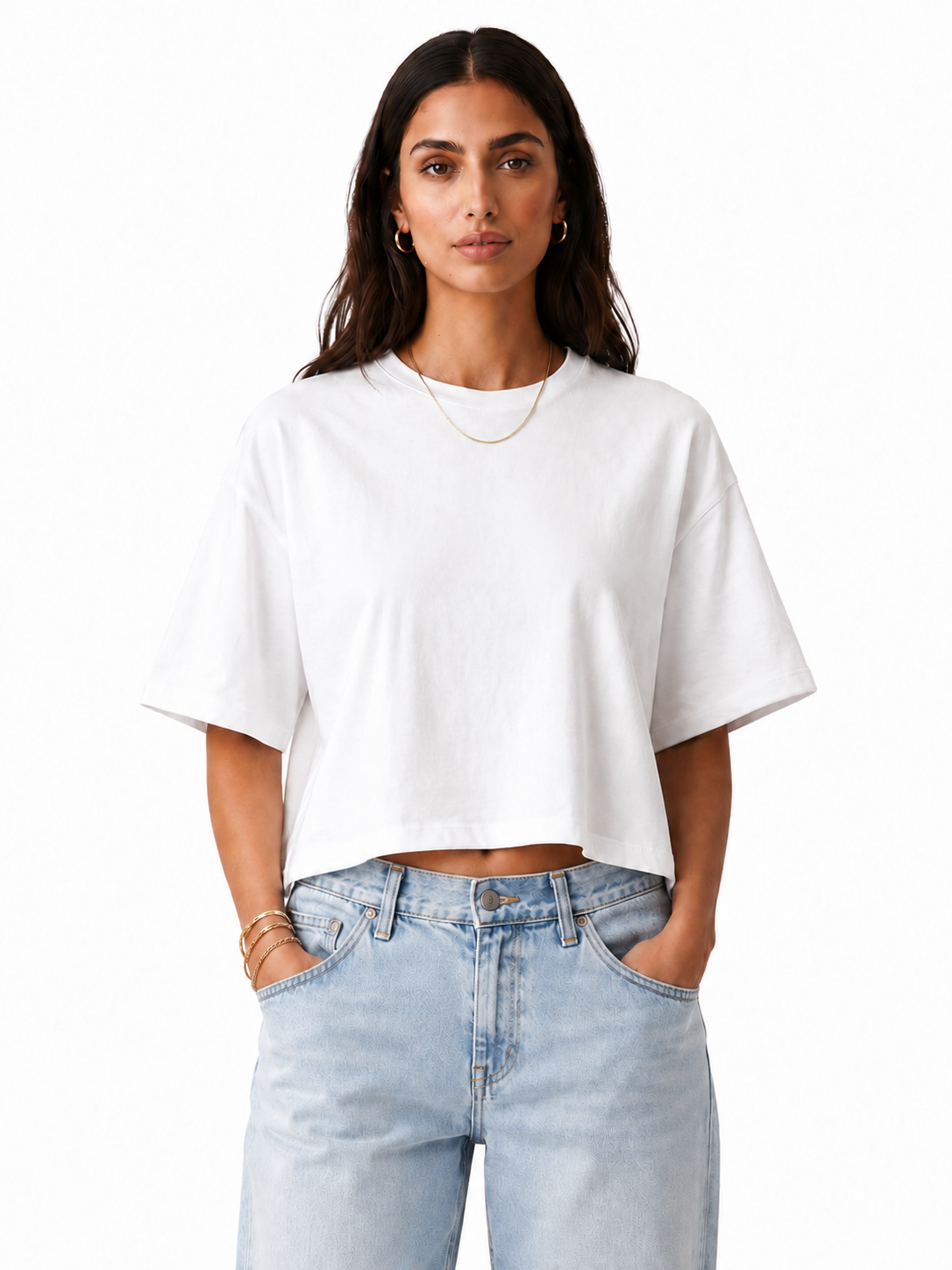 CROPPED PLAIN SHIRT