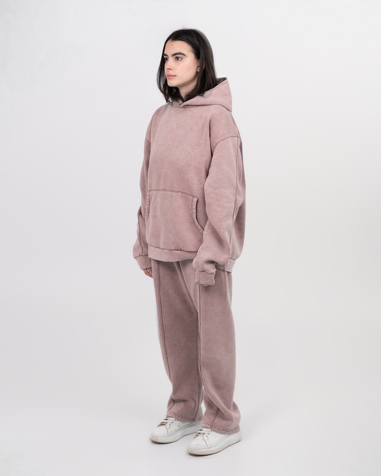 STITCHED BLUSH HOODIE