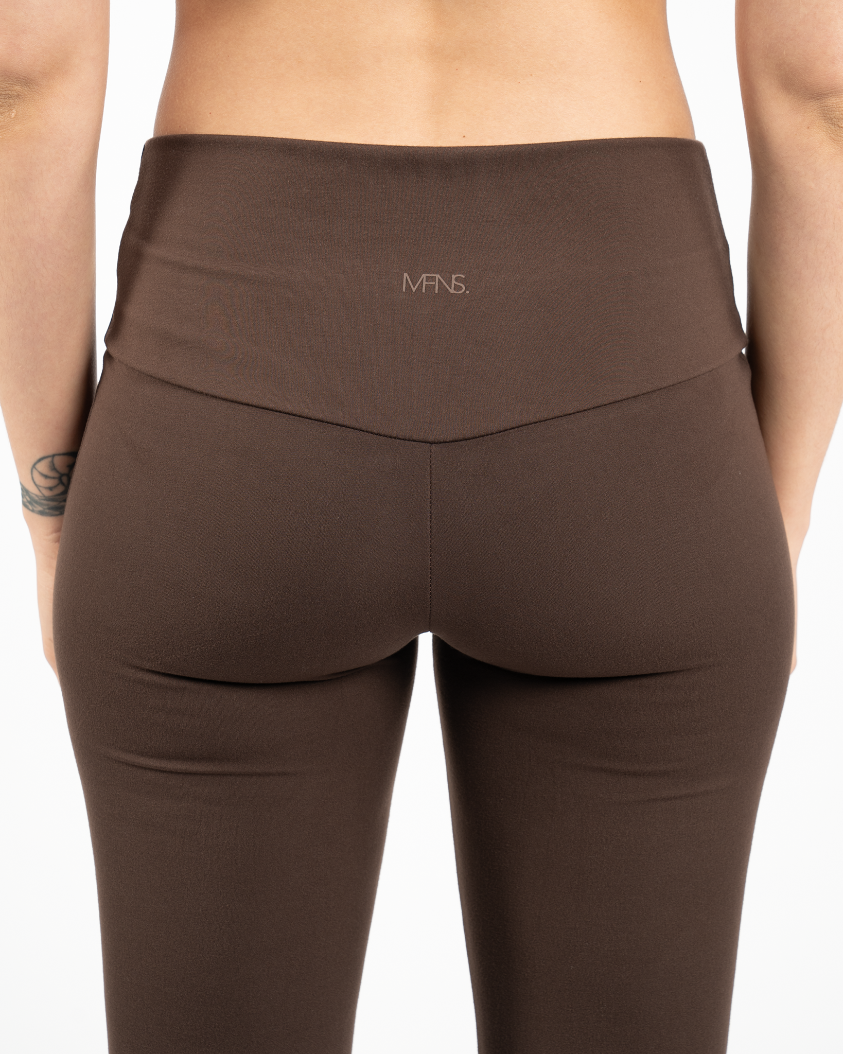 ESPRESSO - HIGH WAISTED FLARED YOGA PANTS WITH SIDE SLIT