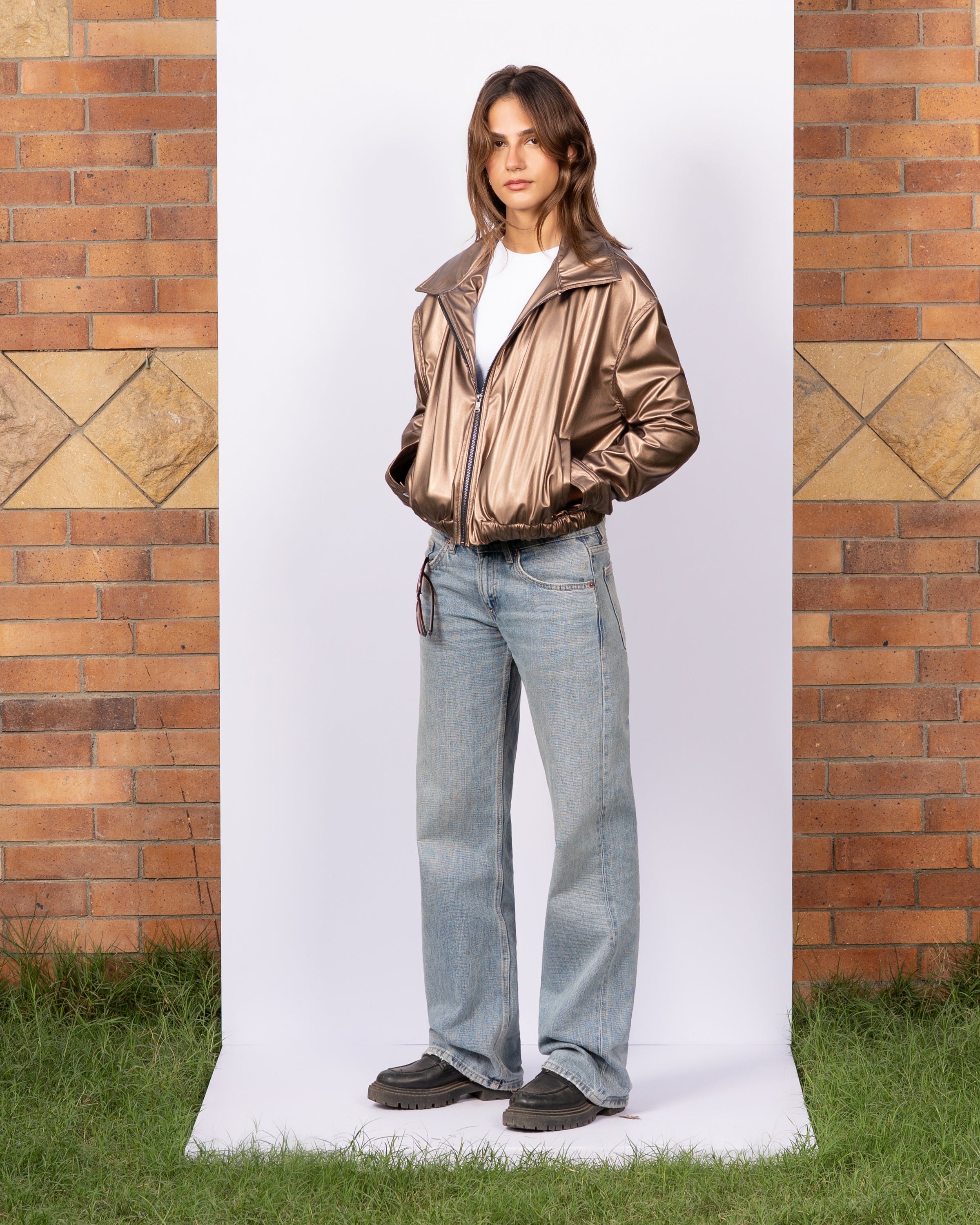 THE EVERYDAY LEATHER JACKET - METALLIC