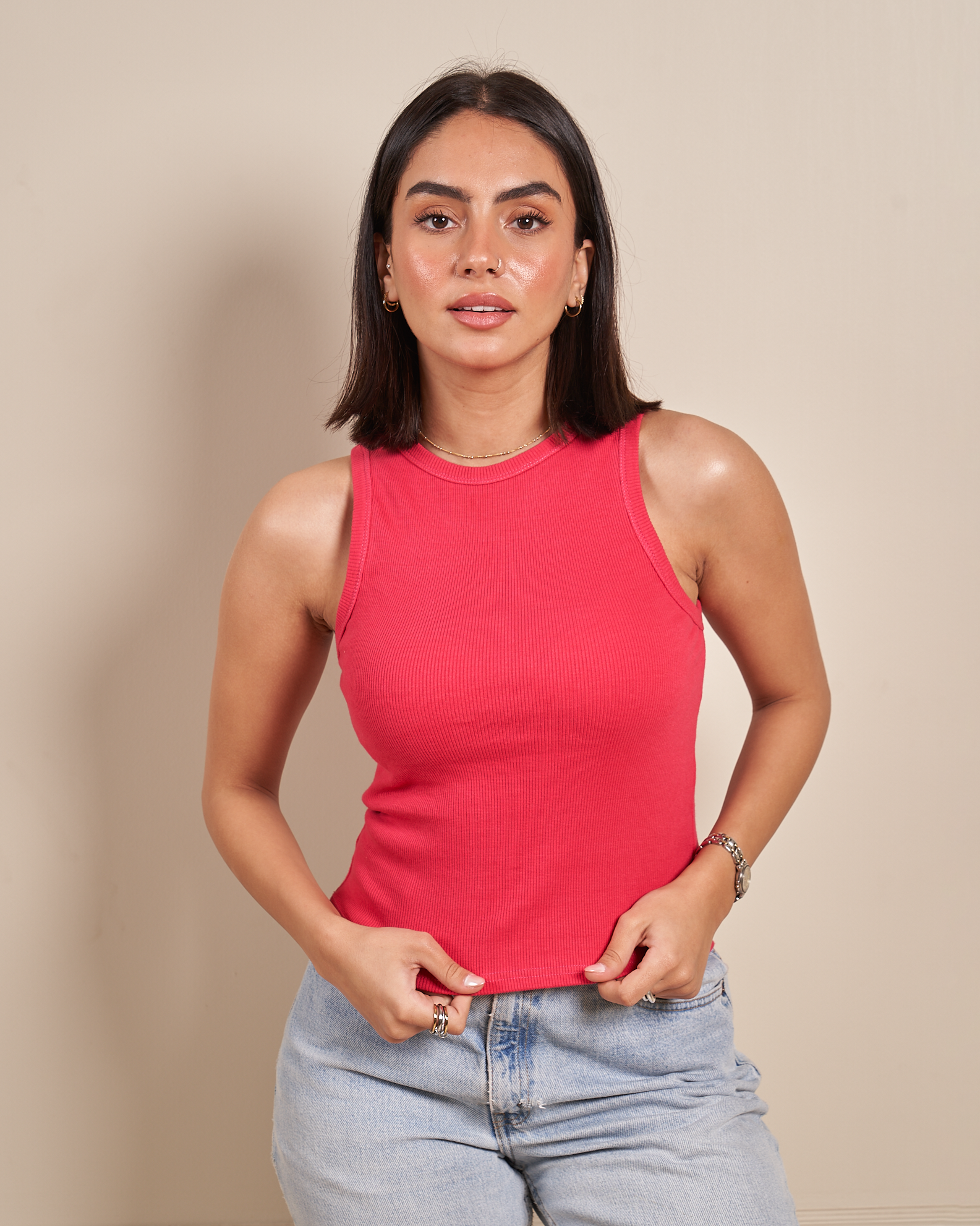 FULL-LENGTH TANK TOP - RASPBERRY PINK