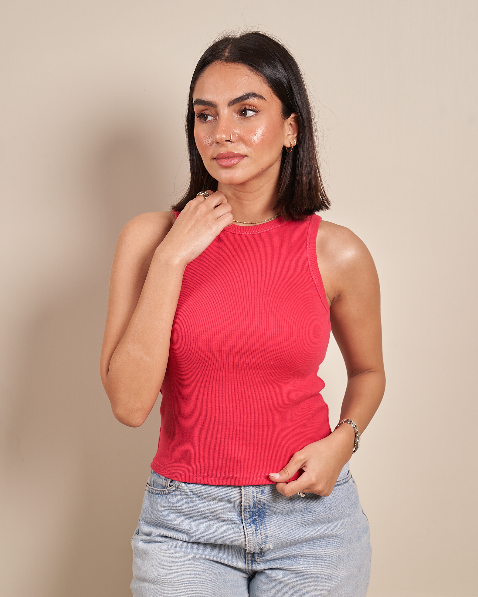 FULL-LENGTH TANK TOP - RASPBERRY PINK