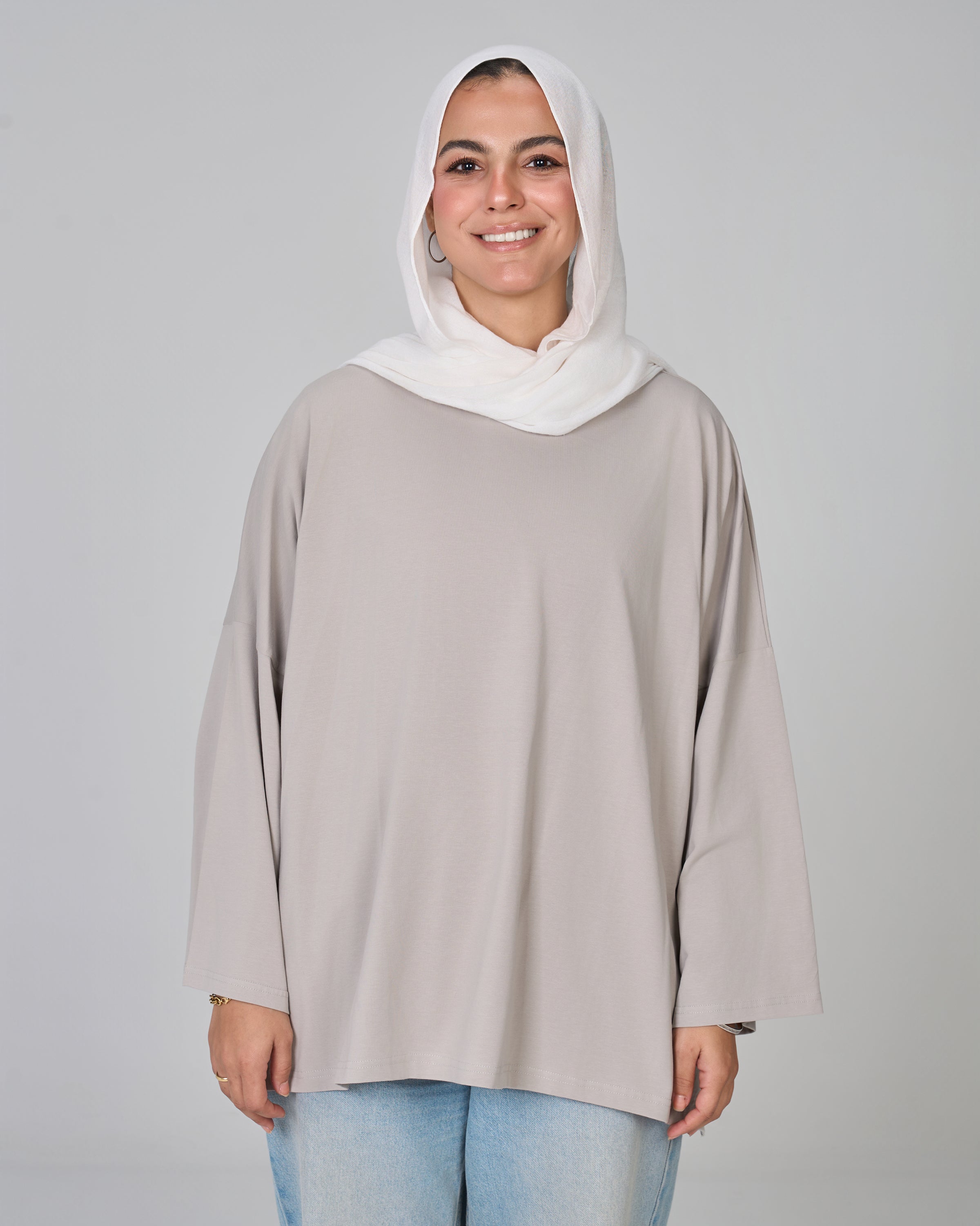 BASIC LONG SLEEVES SHIRT - GREY