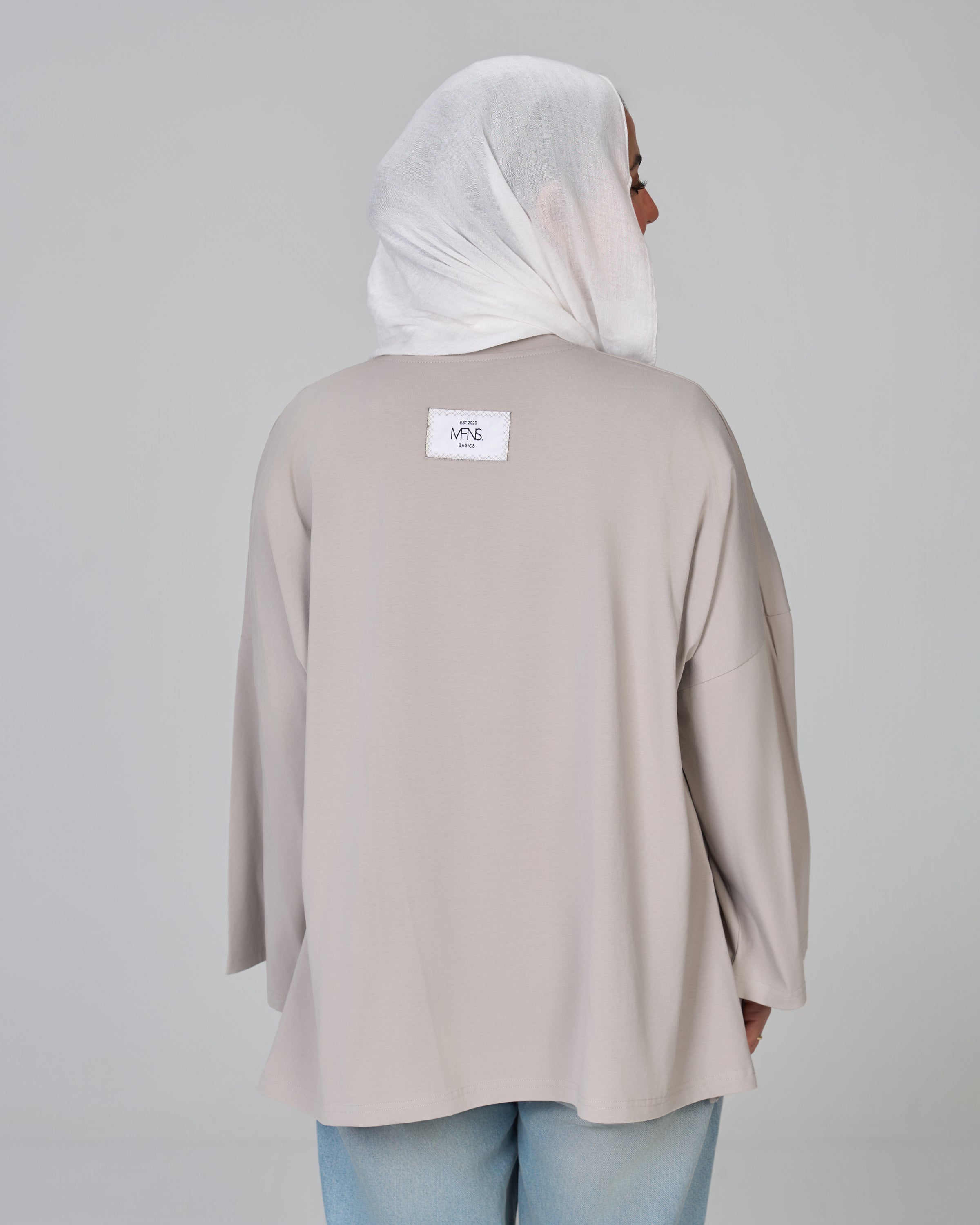 BASIC LONG SLEEVES SHIRT - GREY