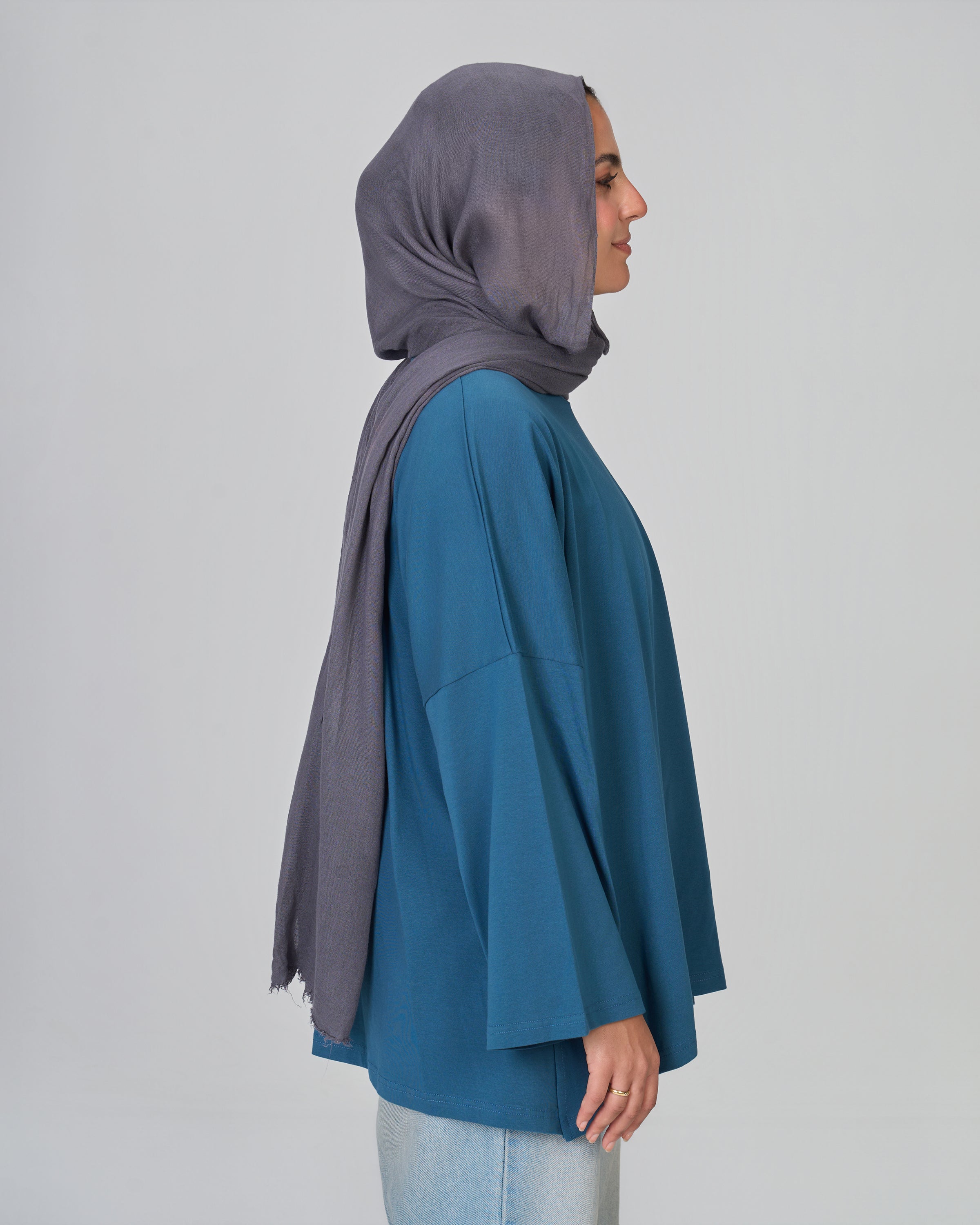 BASIC LONG SLEEVES SHIRT - TEAL