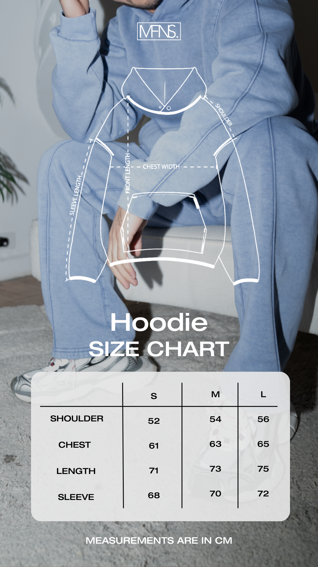 STITCHED BLUE JEANS HOODIE