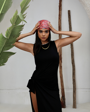 BLACK KNOTTED DRESS