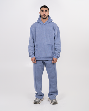STITCHED BLUE JEANS HOODIE