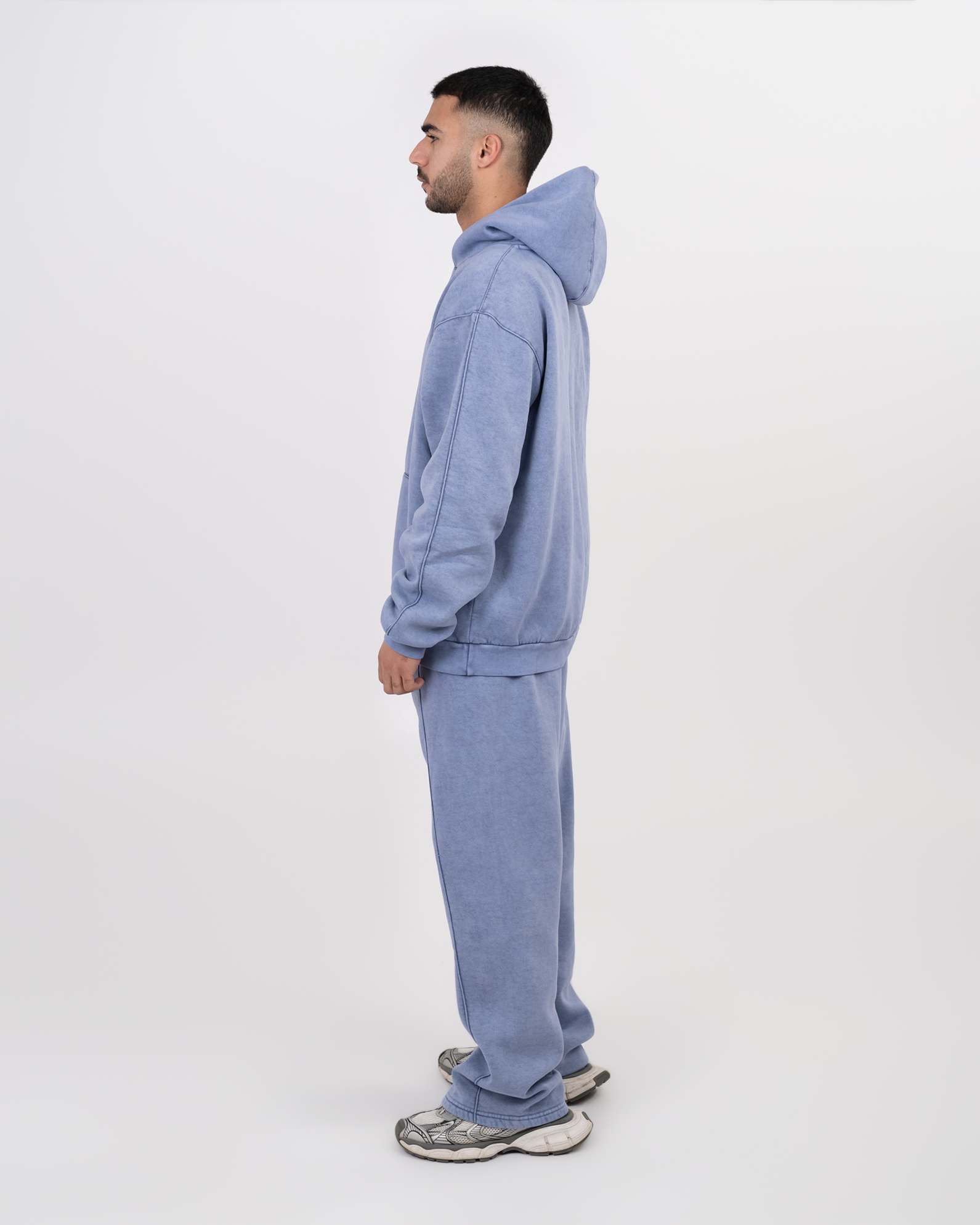 STITCHED BLUE JEANS HOODIE