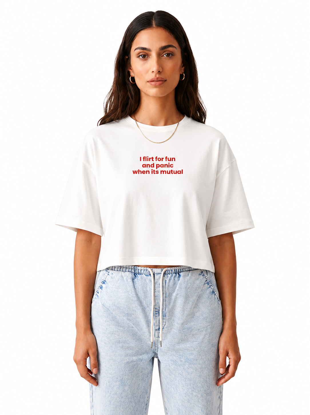 FLIRT FOR FUN CROPPED SHIRT