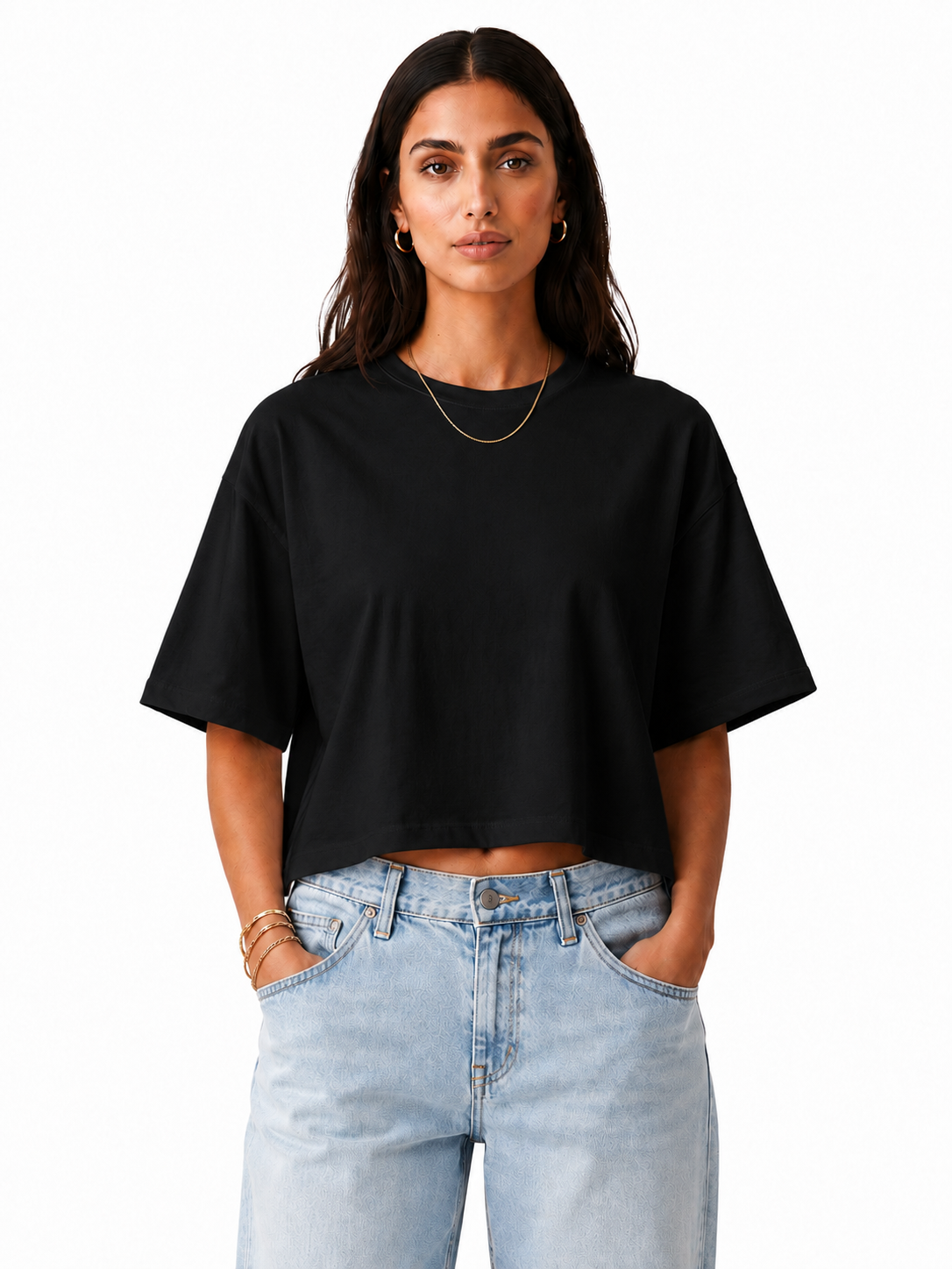 CROPPED PLAIN SHIRT