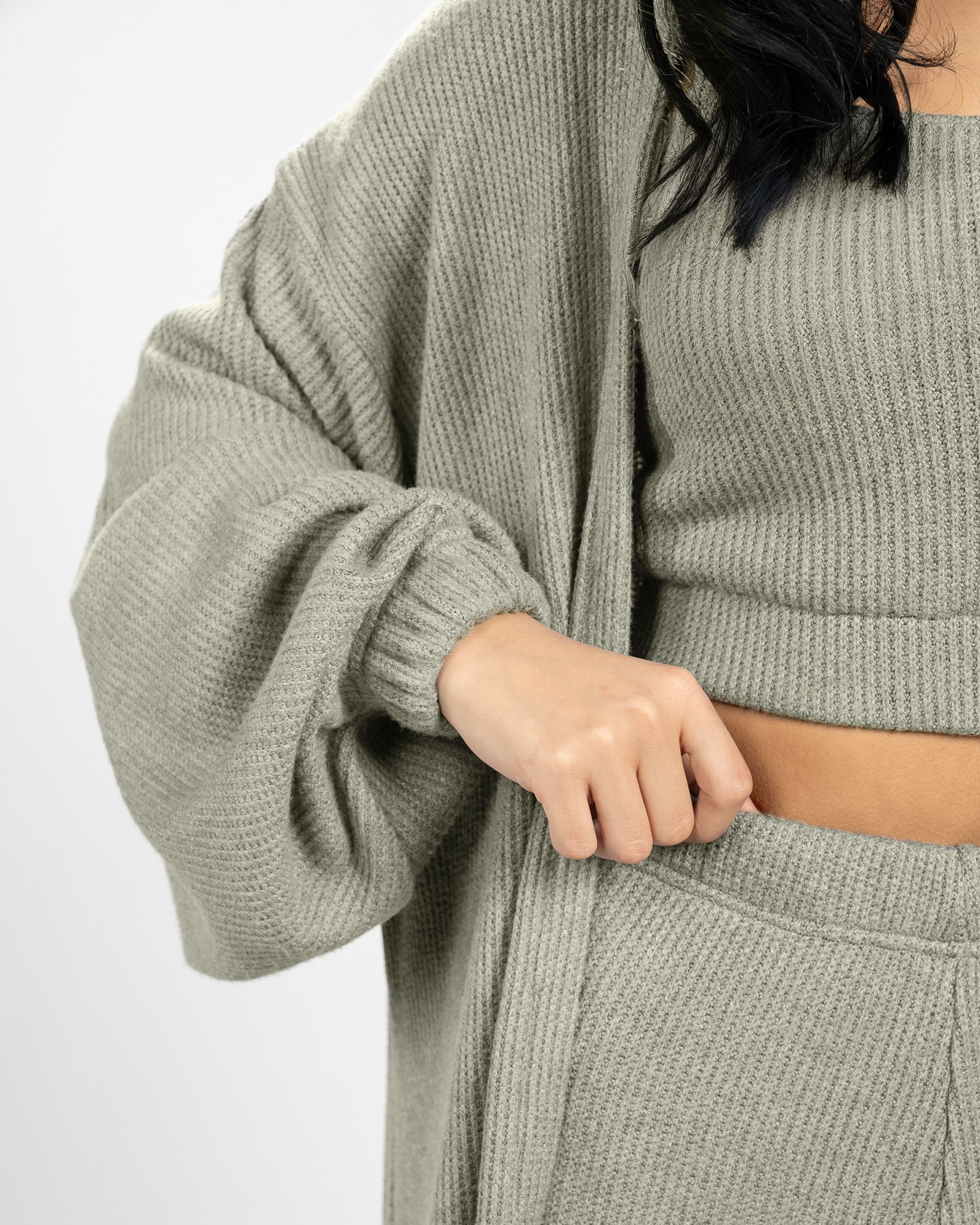 OLIVE OFF-DUTY 3 PIECE LOUNGE SET