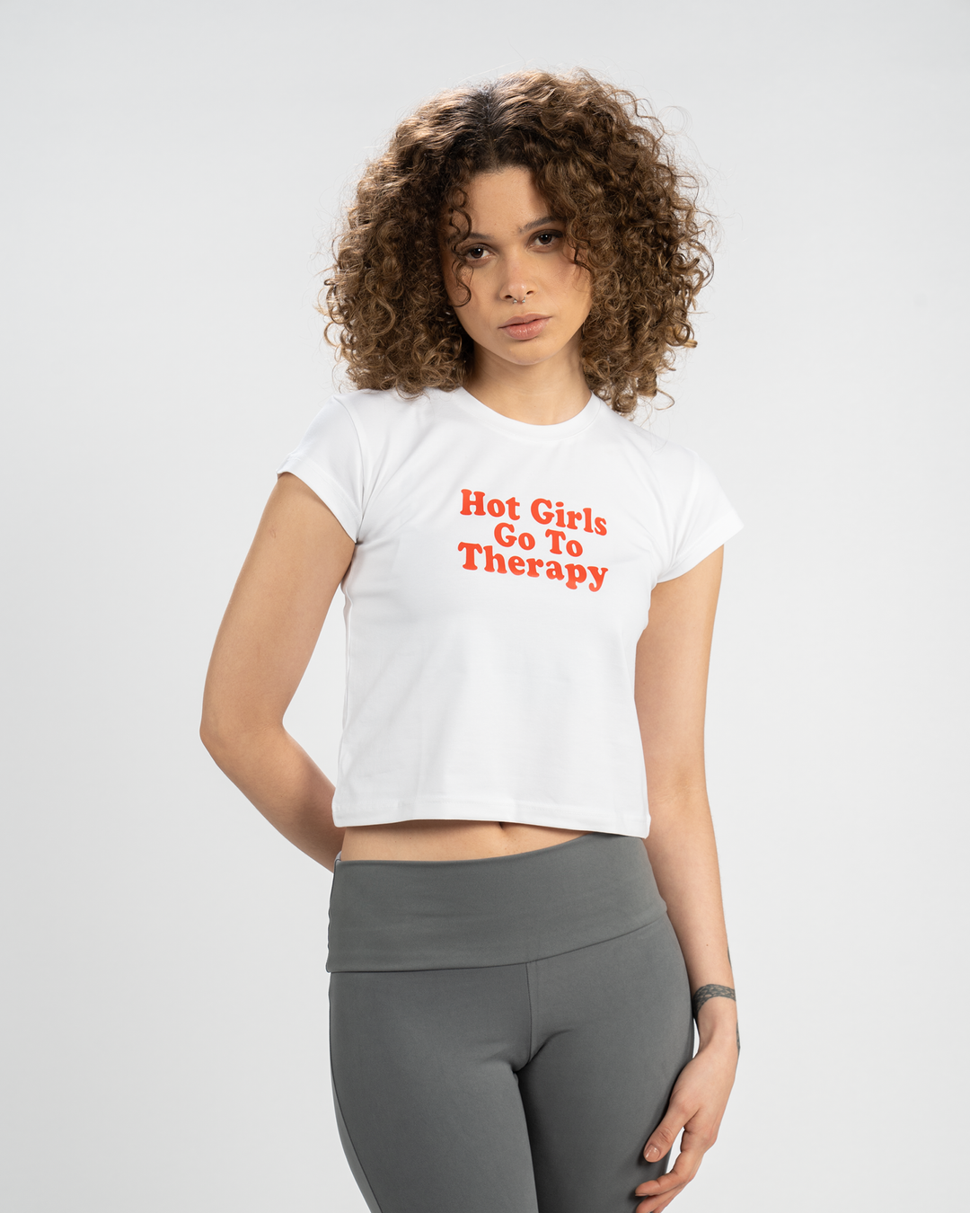 HOT GIRLS GO TO THERAPY GRAPHIC BABY T-SHIRT