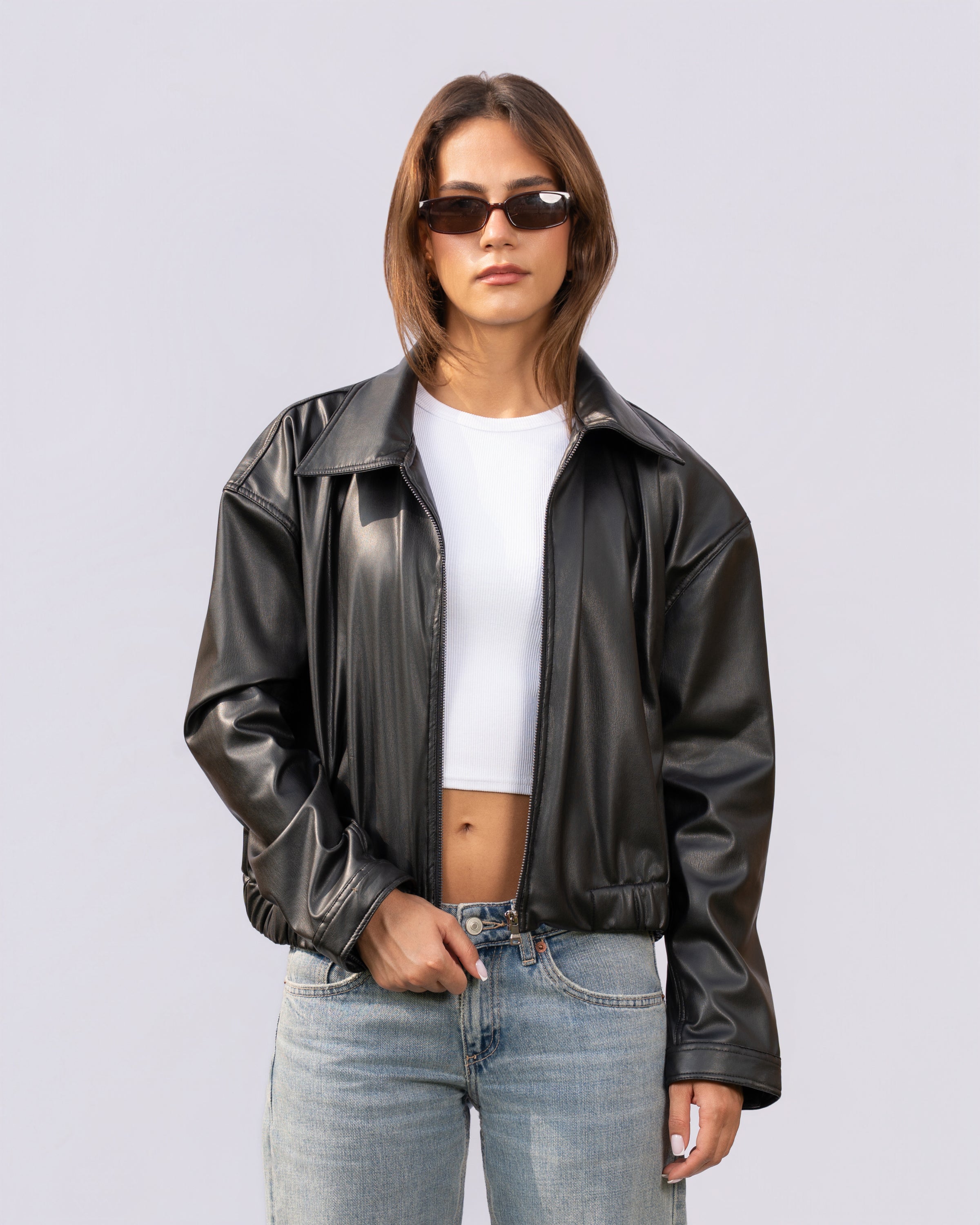 THE EVERYDAY LEATHER JACKET - BLACK