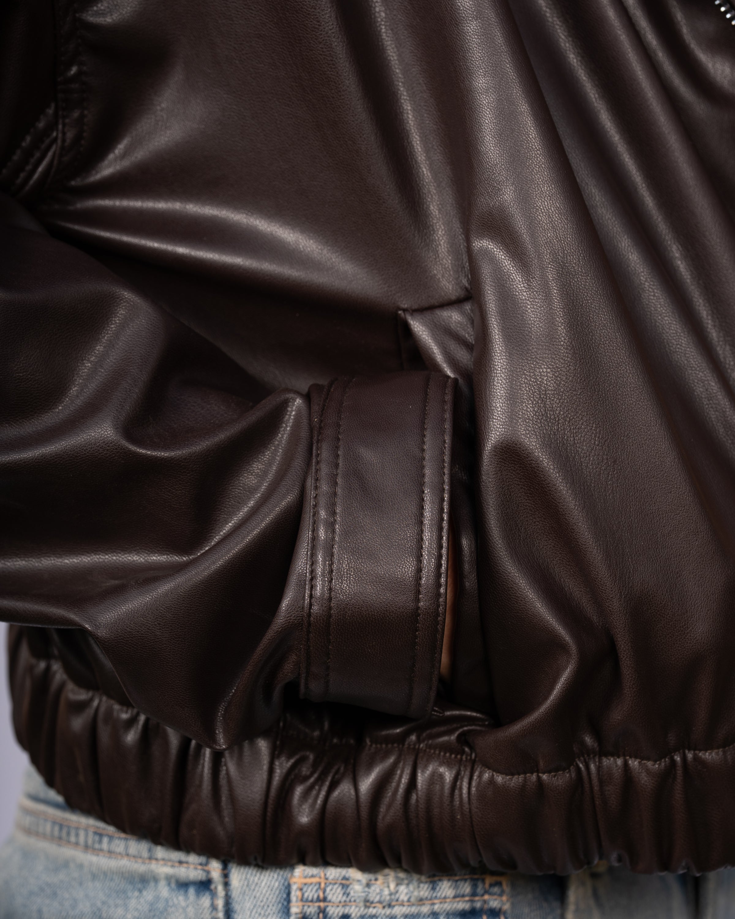 THE EVERYDAY LEATHER JACKET - CHOCOLATE BROWN