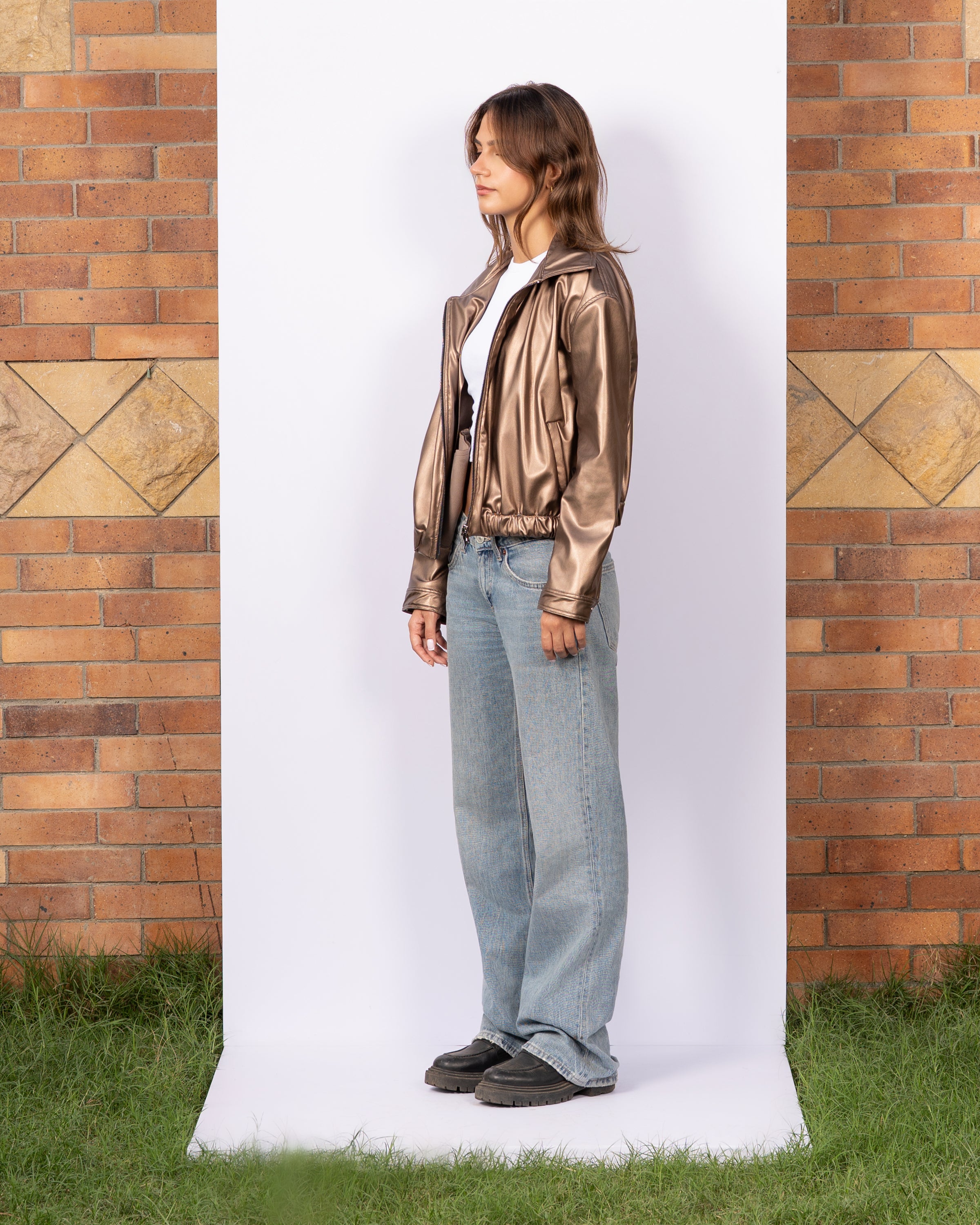 THE EVERYDAY LEATHER JACKET - METALLIC