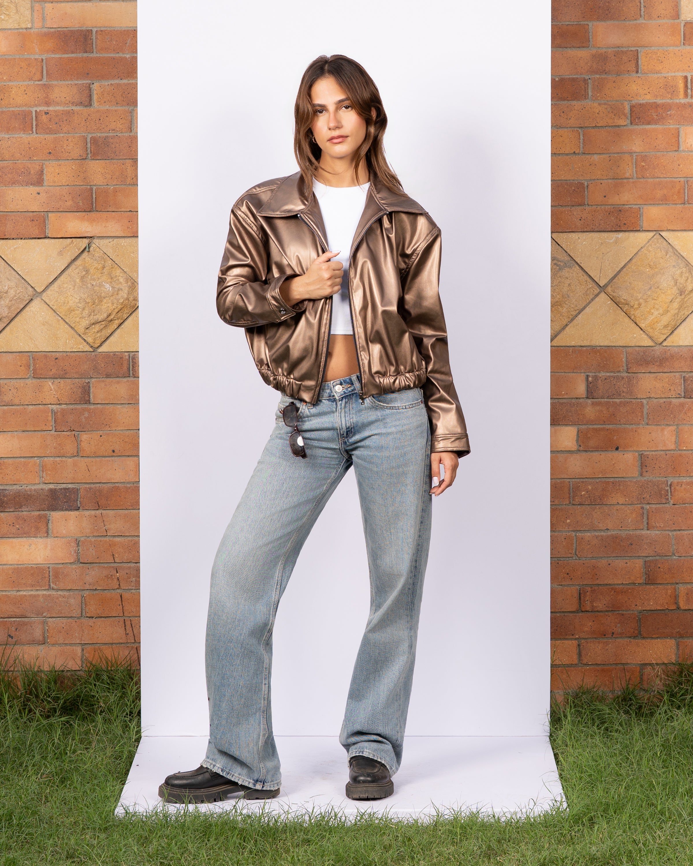 THE EVERYDAY LEATHER JACKET - METALLIC