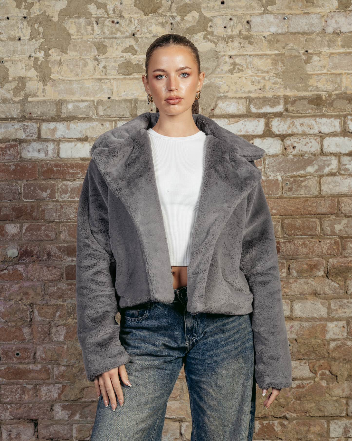 GREY FUR JACKET