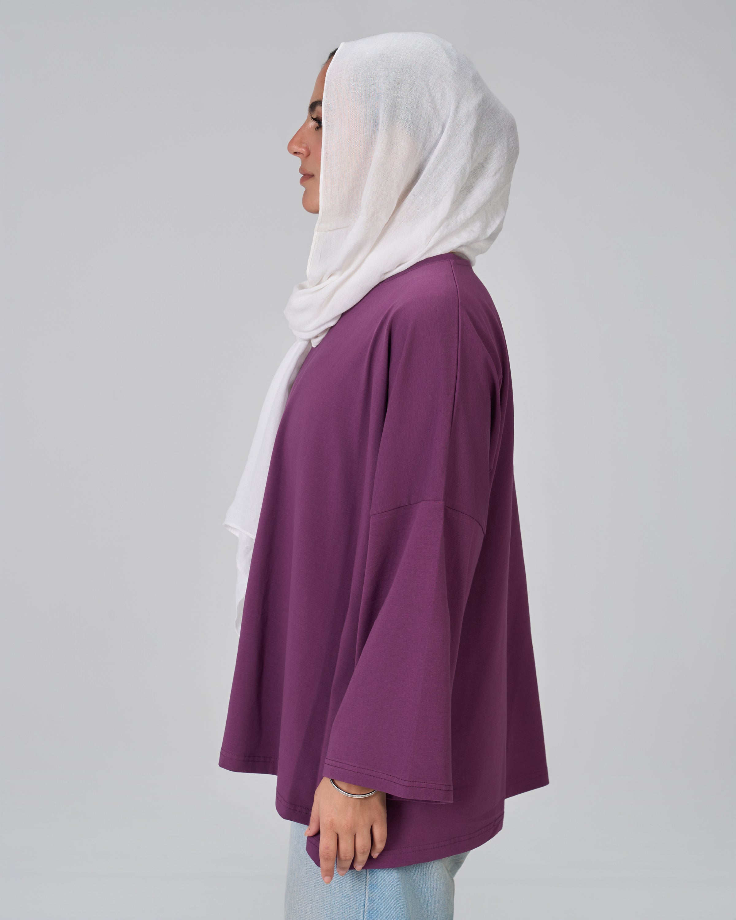 BASIC LONG SLEEVES SHIRT - PURPLE
