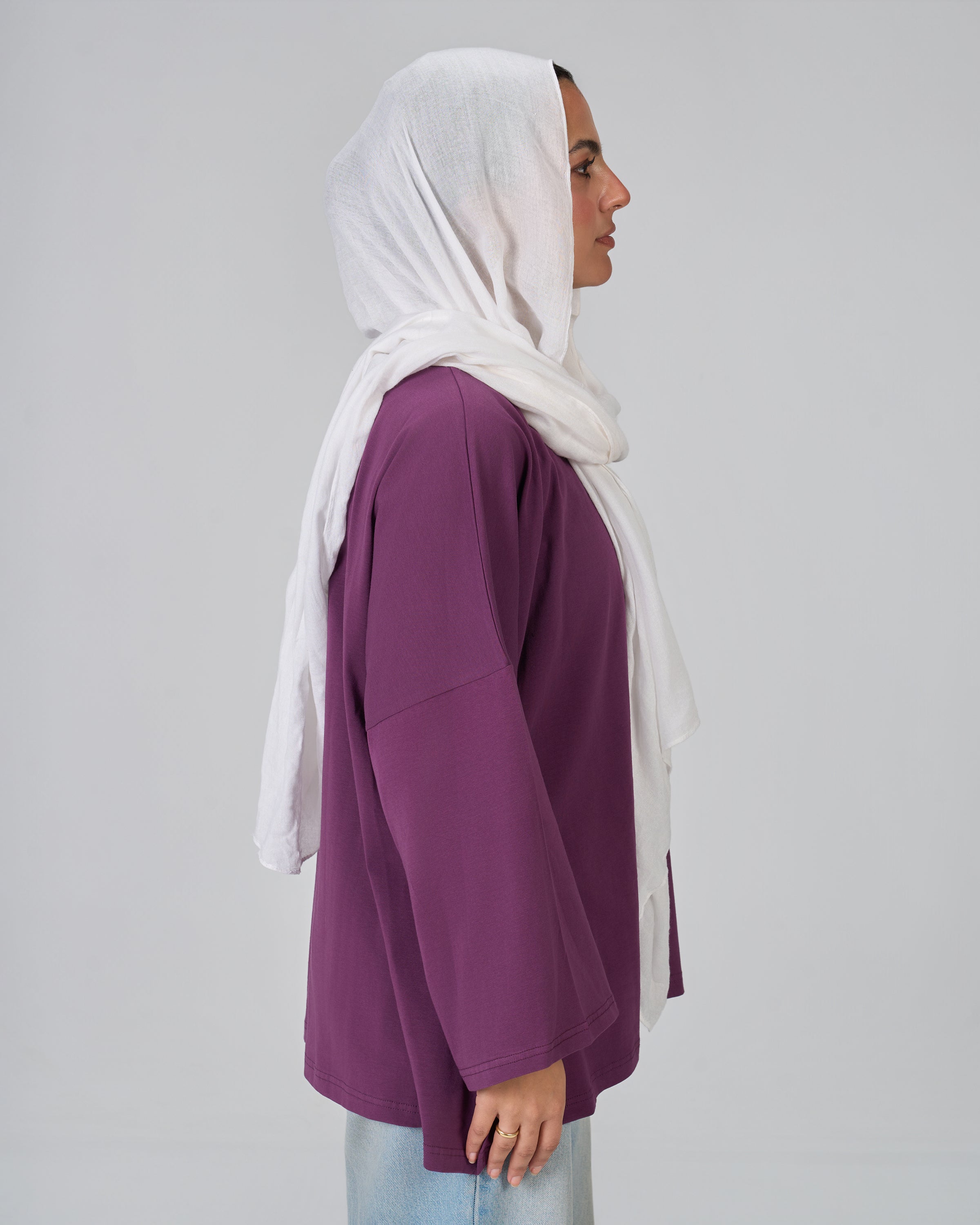 BASIC LONG SLEEVES SHIRT - PURPLE