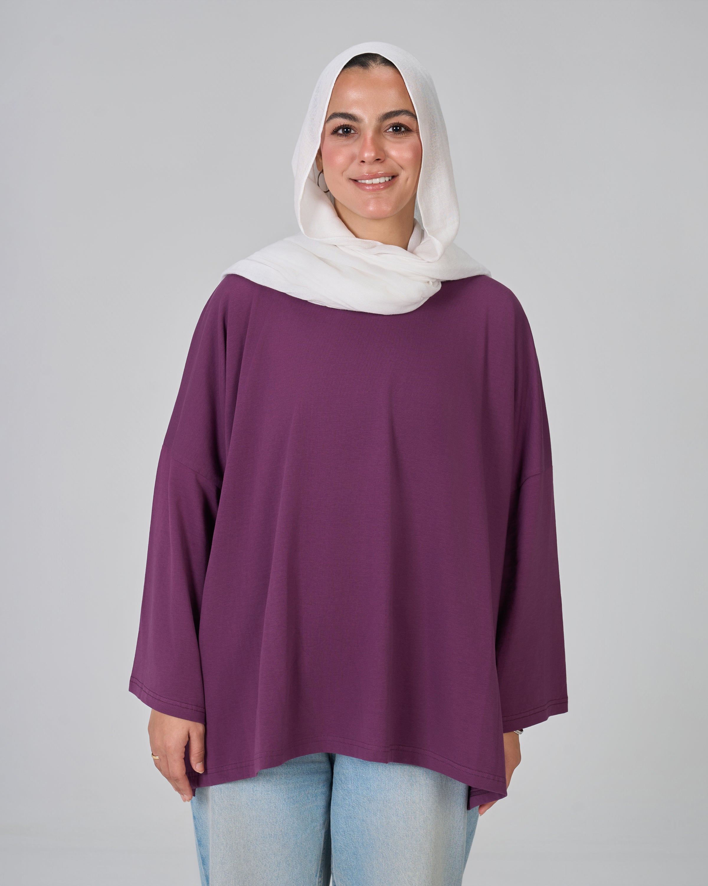 BASIC LONG SLEEVES SHIRT - PURPLE
