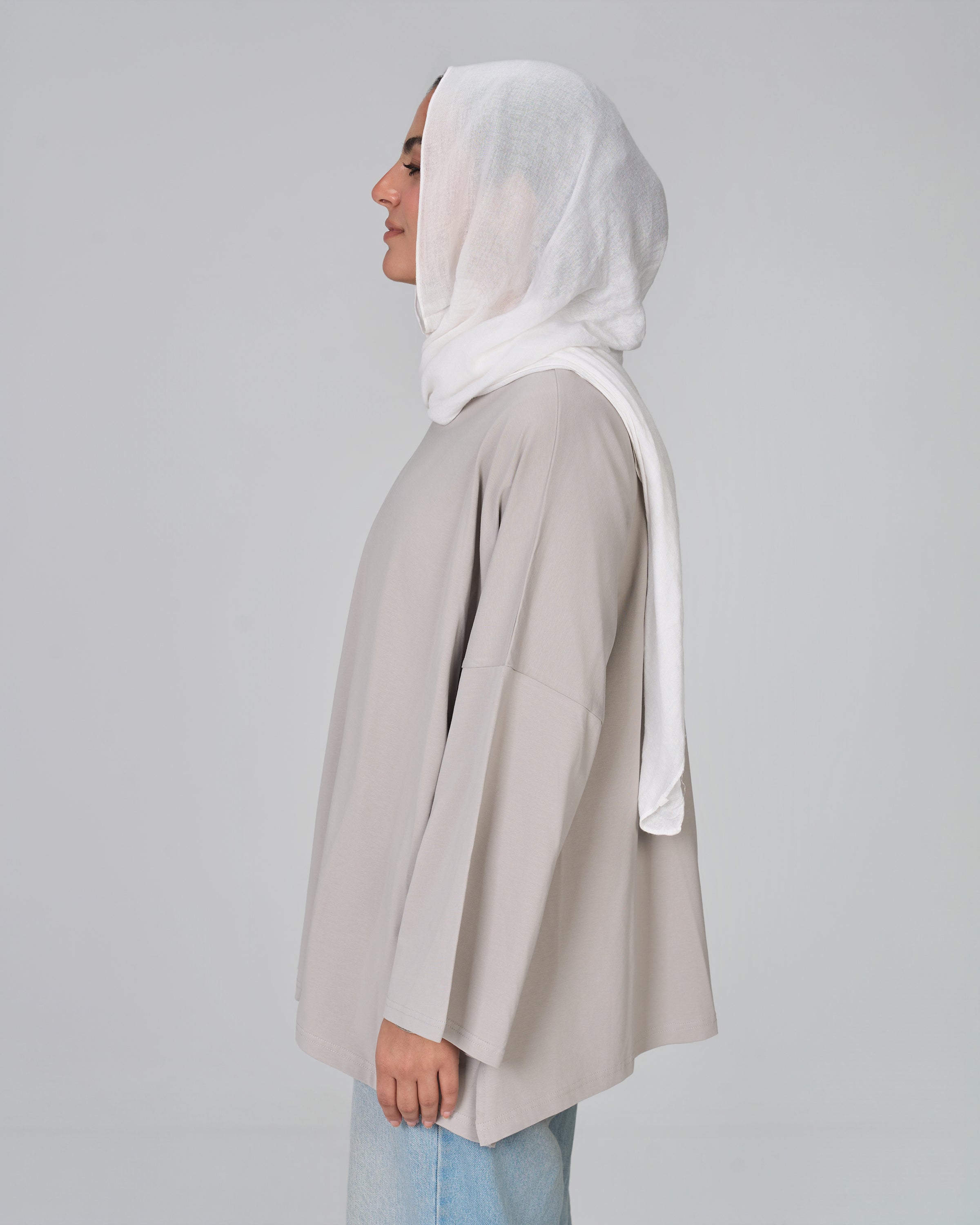 BASIC LONG SLEEVES SHIRT - GREY