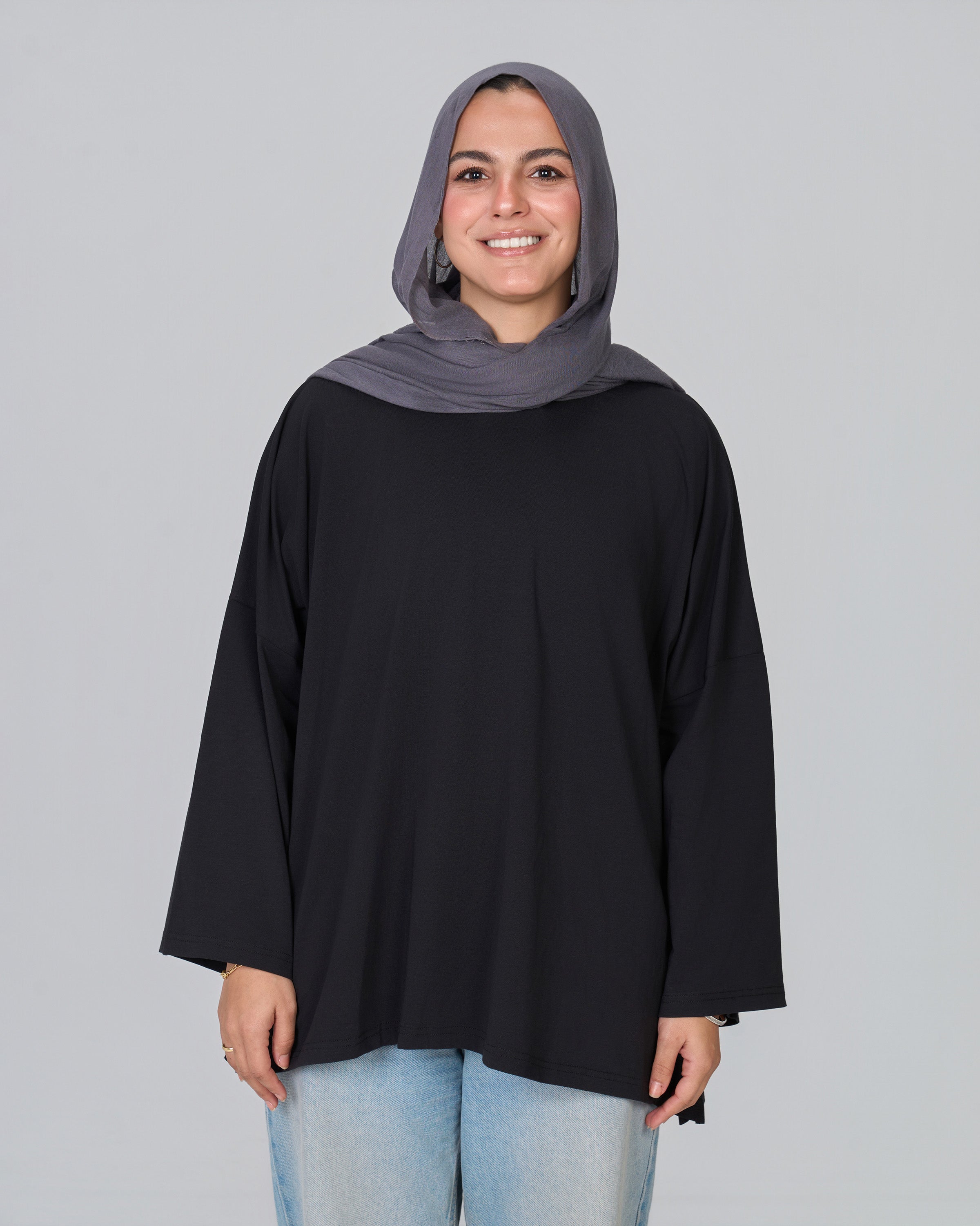 BASIC LONG SLEEVES SHIRT - BLACK