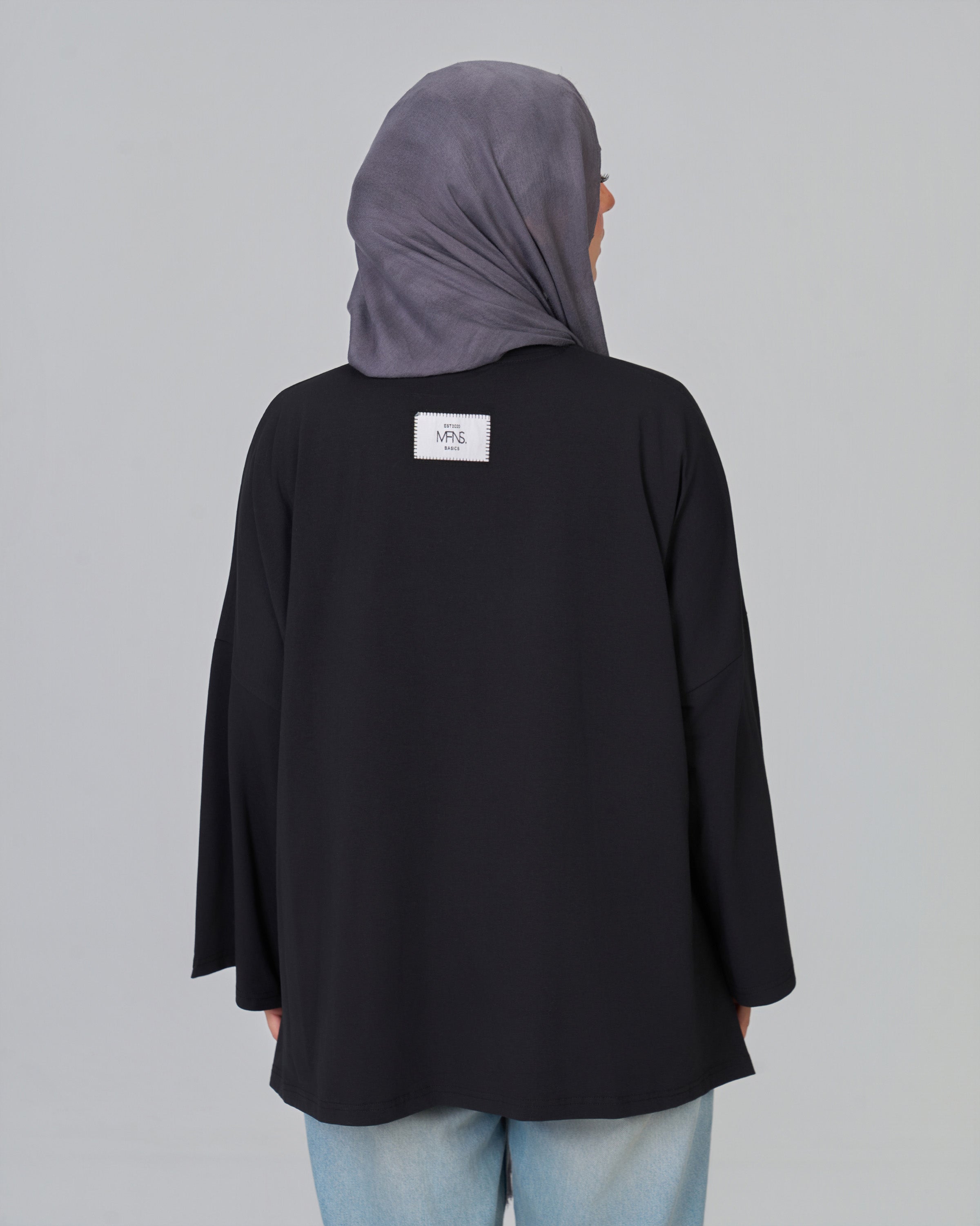 BASIC LONG SLEEVES SHIRT - BLACK