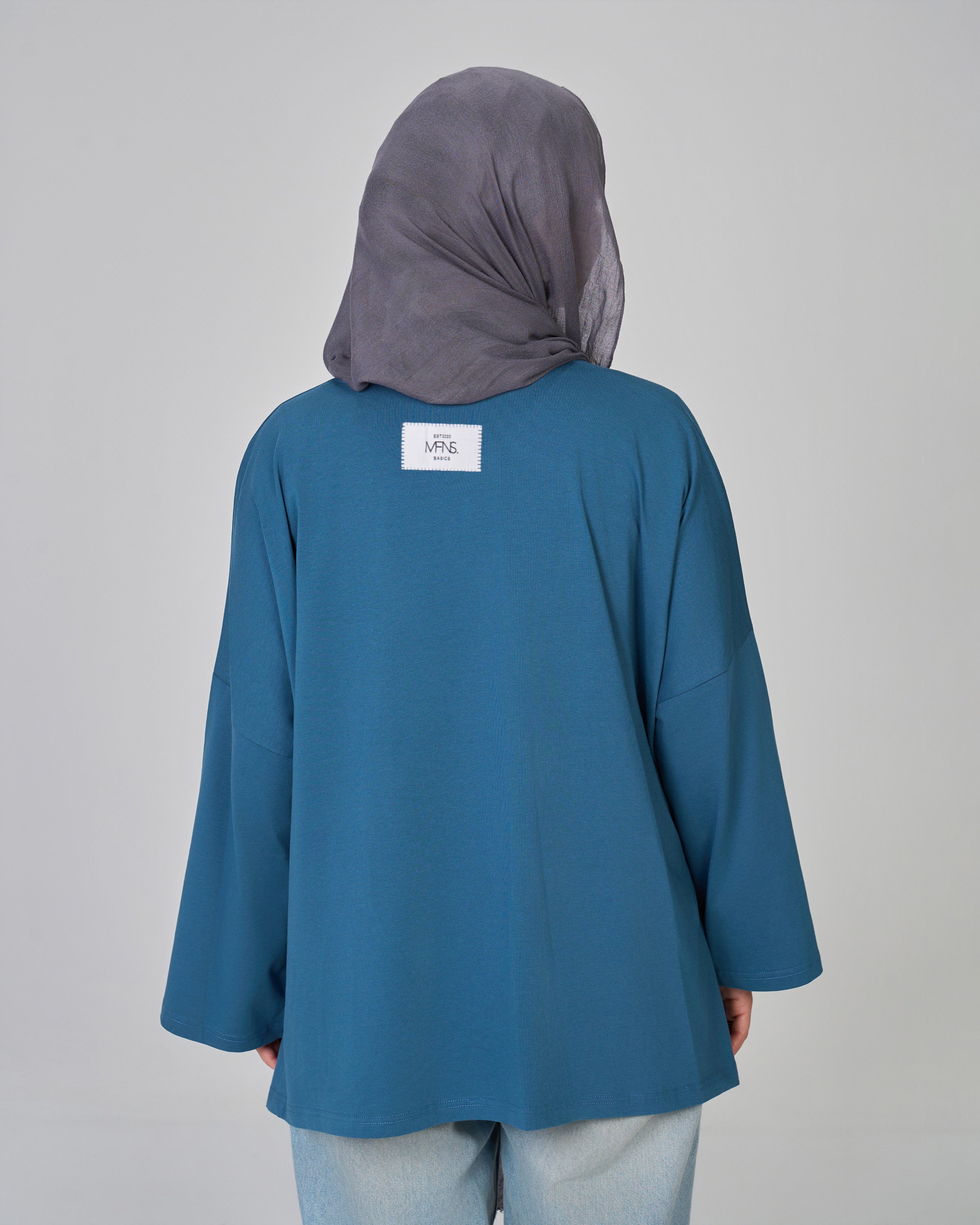 BASIC LONG SLEEVES SHIRT - TEAL