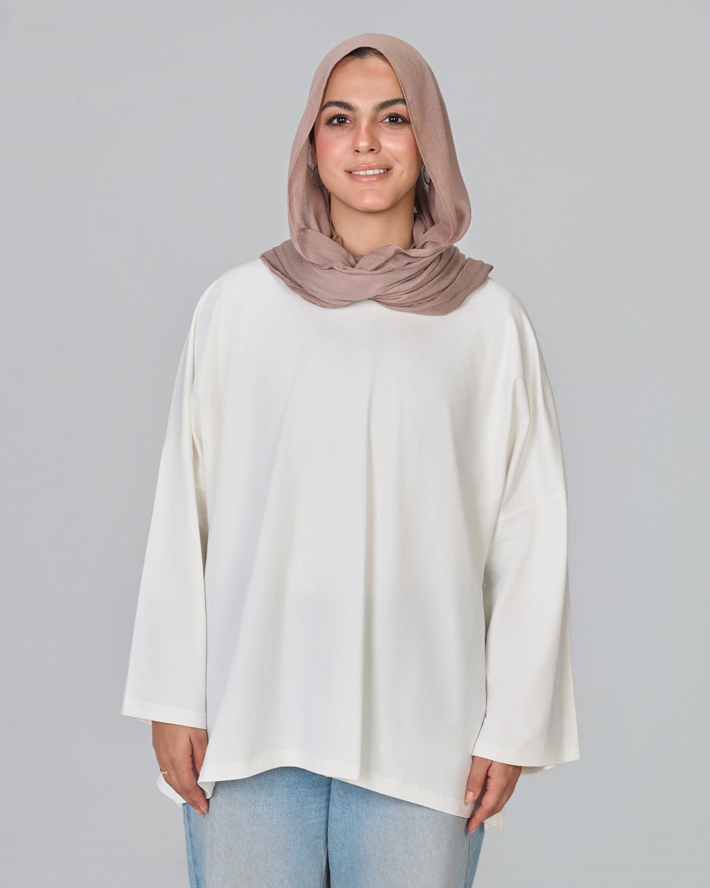 BASIC LONG SLEEVES SHIRT - VANILLA