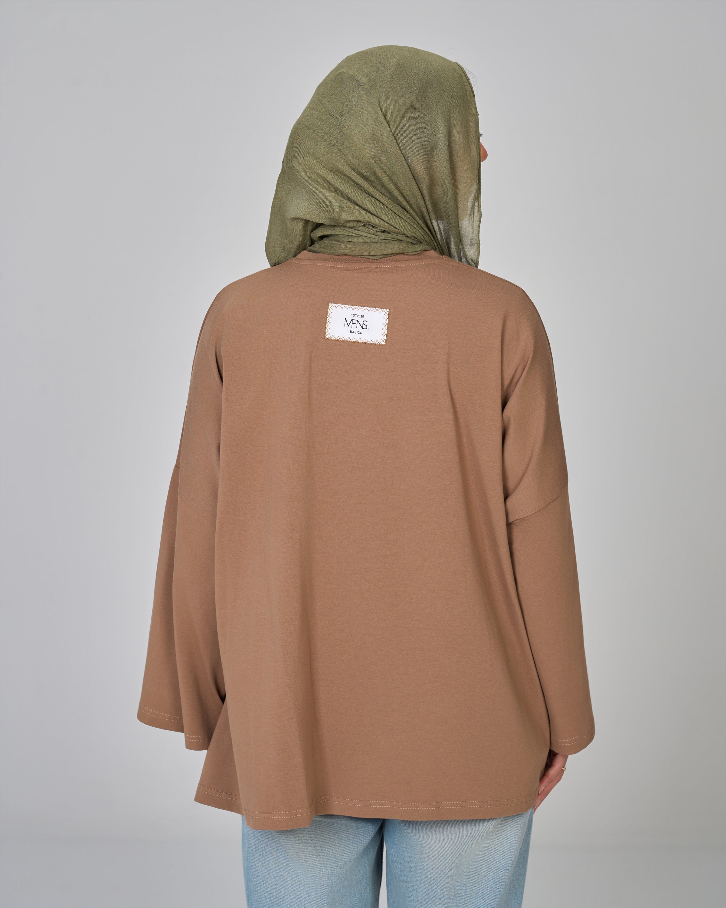 BASIC LONG SLEEVES SHIRT - BROWN