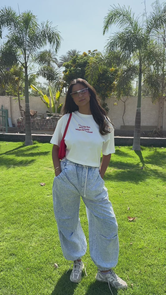 FLIRT FOR FUN CROPPED SHIRT